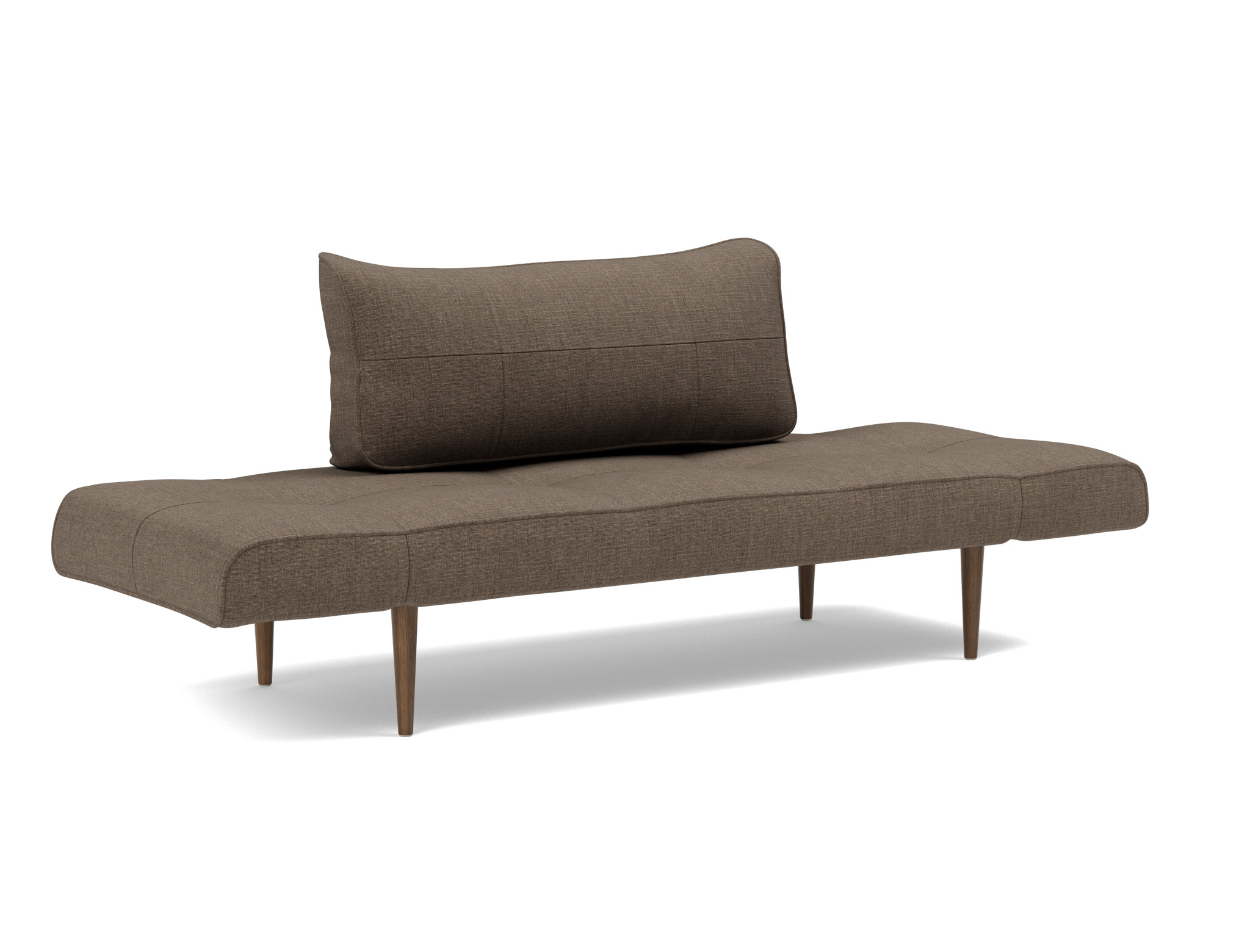 Tagesbett Zeal Chenille Esina 411-Cedar-Brown Beine Styletto Eiche dunkel