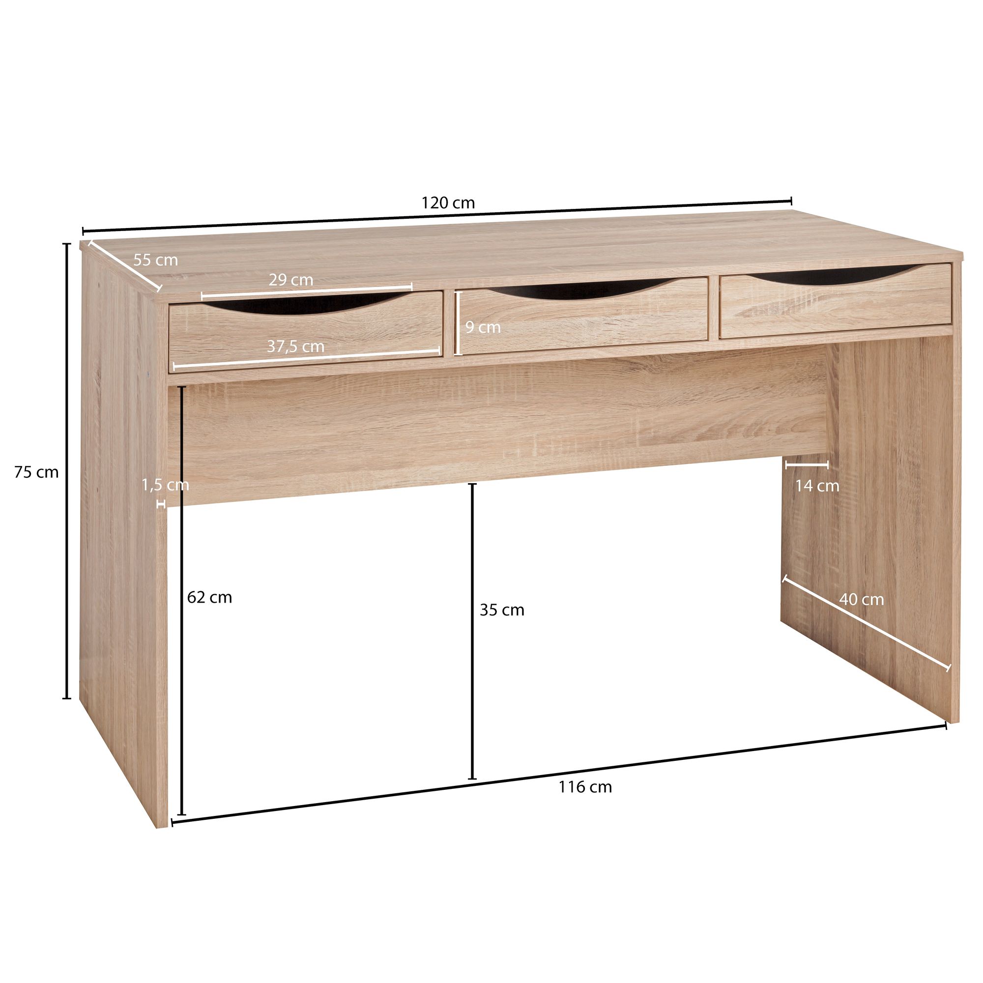 Schreibtisch Averoy Sonoma 120 × 55 × 75 cm