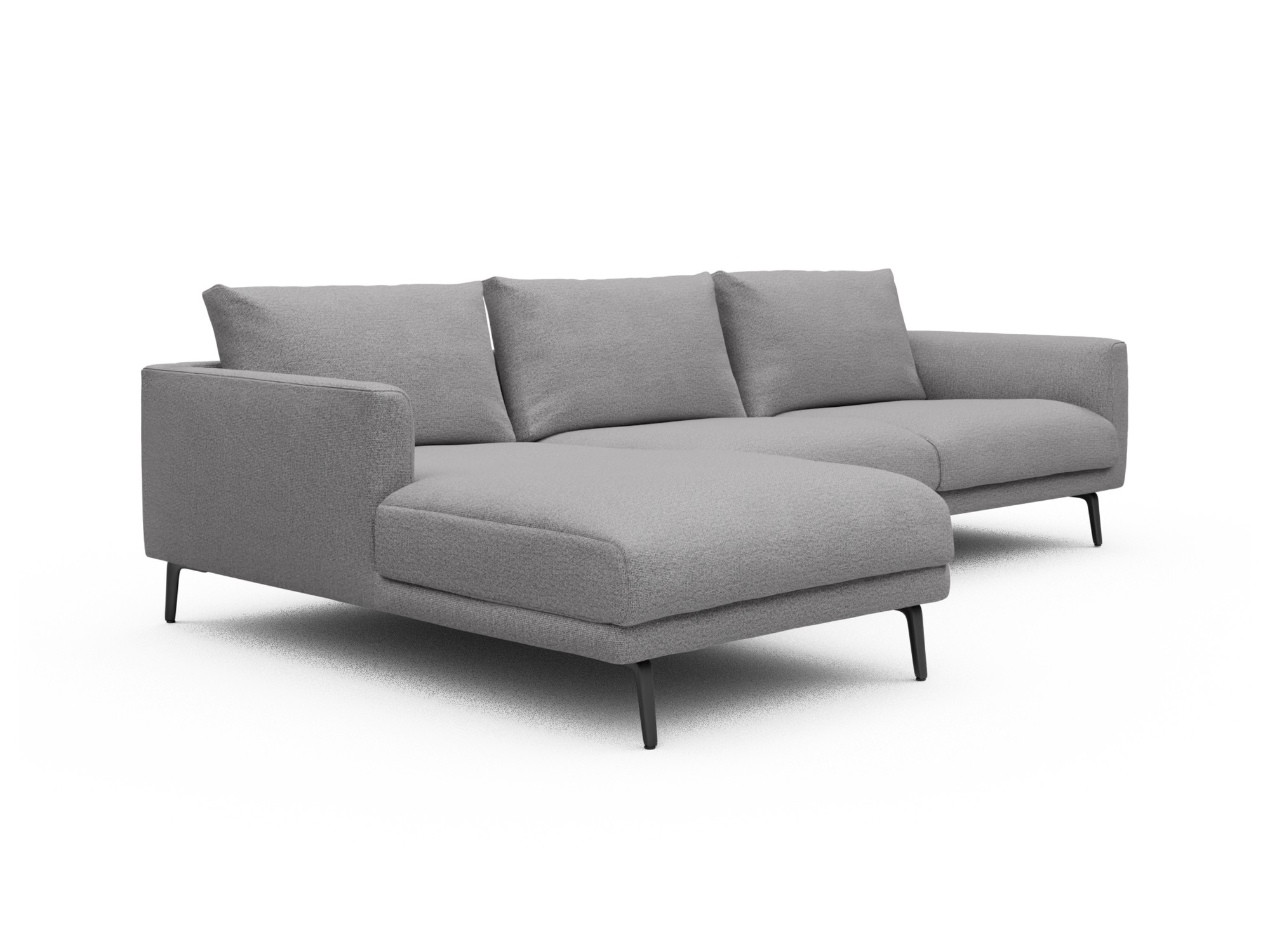 Skandi Home Ecksofa Karl Chaiselongue links mit 2,5-Sitzer Sama-Grey moebelfaktor