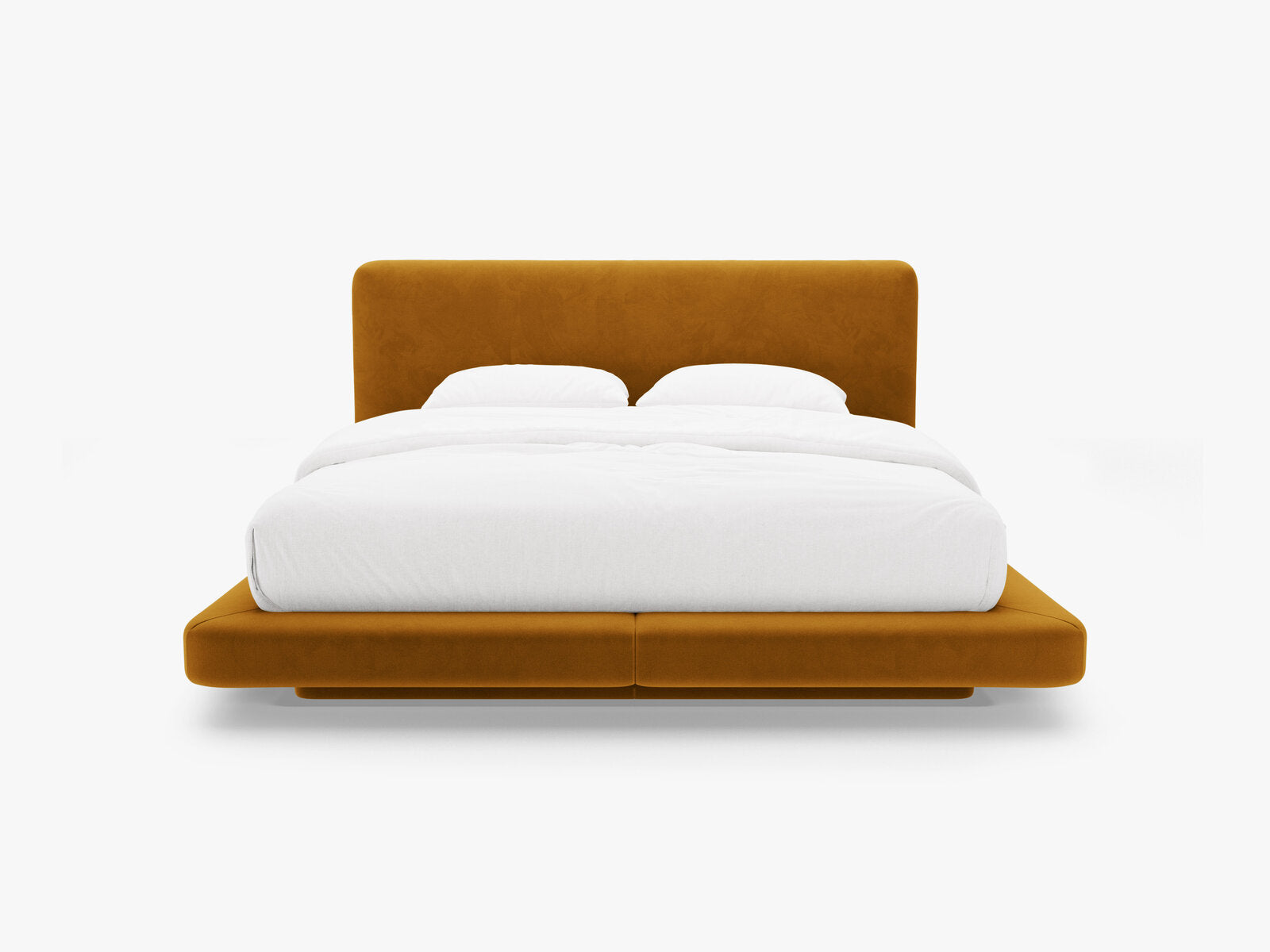 Micadoni Polsterbett mit Kopfteil Linea Samt Magic Velvet Senf 200x200