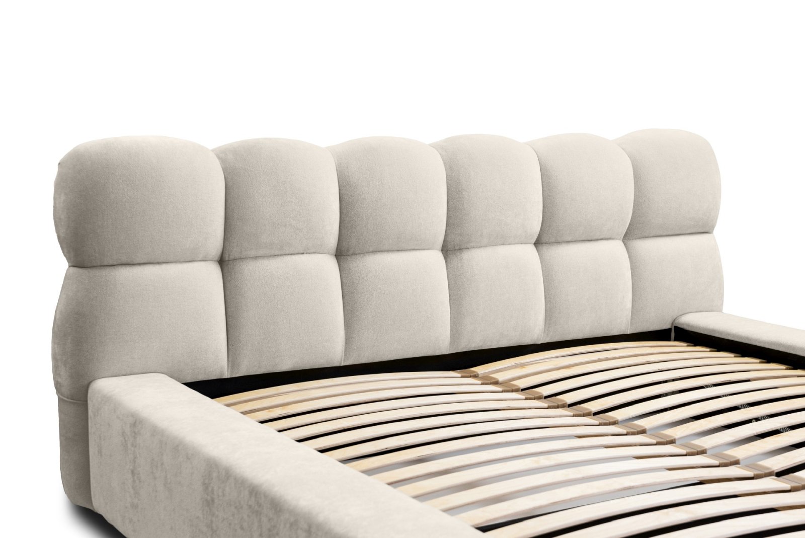 Polsterbett Vento-New Chenille 140x200 mit Metallrahmen Ditra-New 20