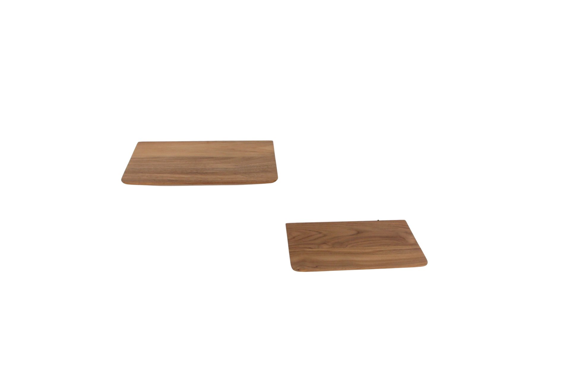 Raw Materials Craftsman Wandregal aus Teakholz 2er-Set 25cm