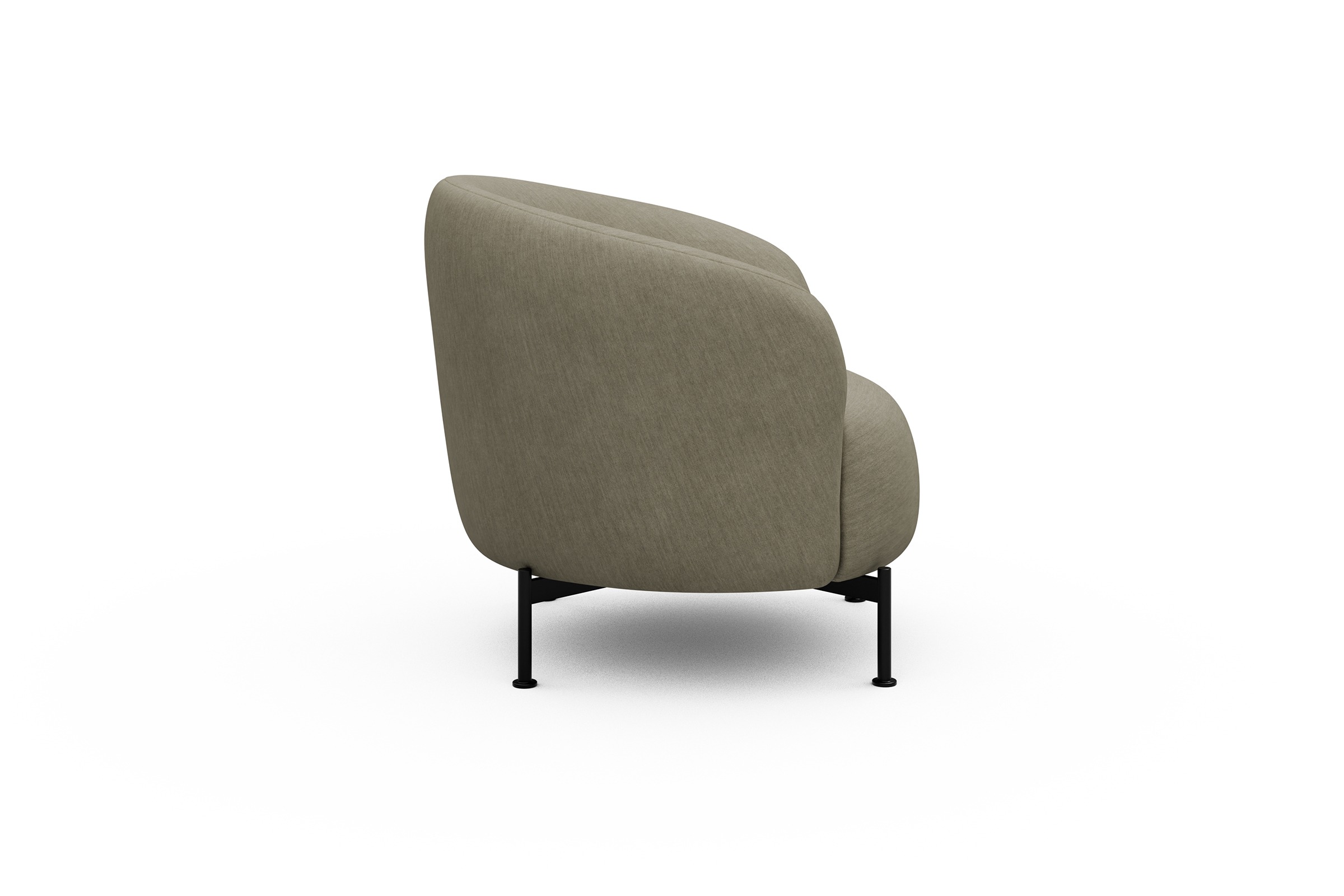 Sessel Ronda X-Metallgestell Schwarz Vivus-Dusty-Sand