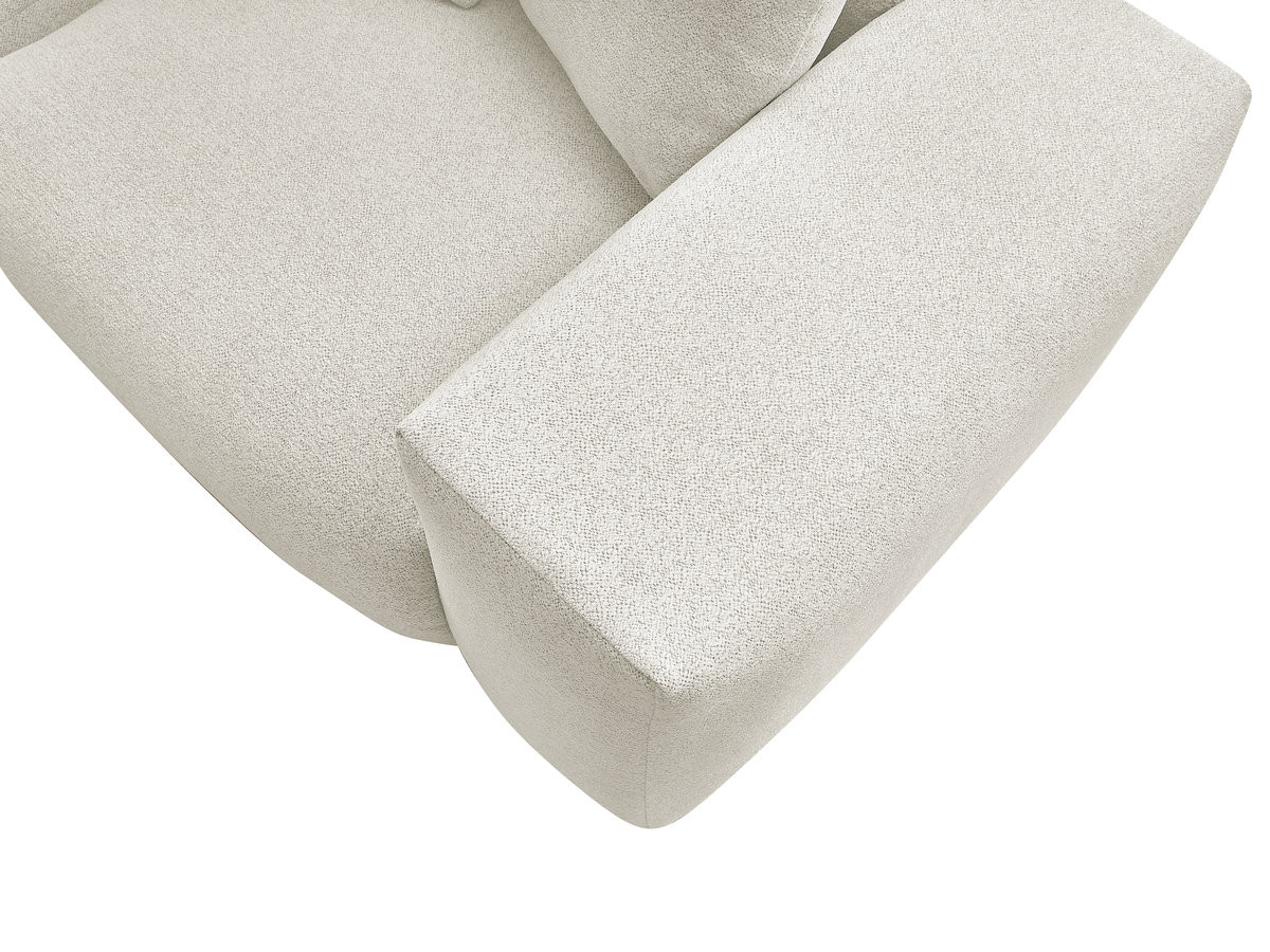 Bobochic Voltaire Sofamodul 2-Sitzer 178 × 100 cm Melange-Stoff Weiß Ecke rechts