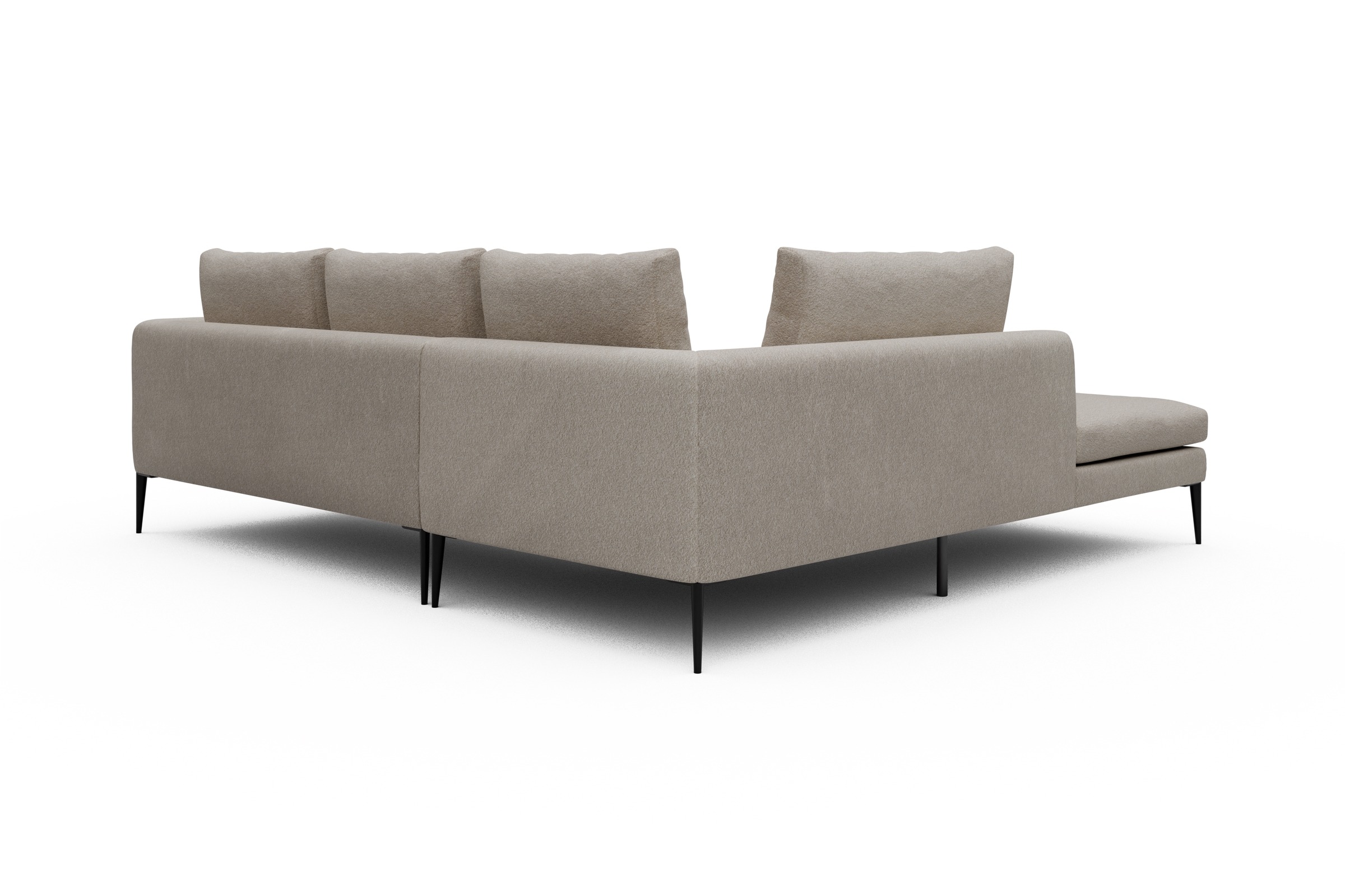 Ecksofa Paul Relax-Ecke links mit 2-Sitzer Aivi-Lace-Beige