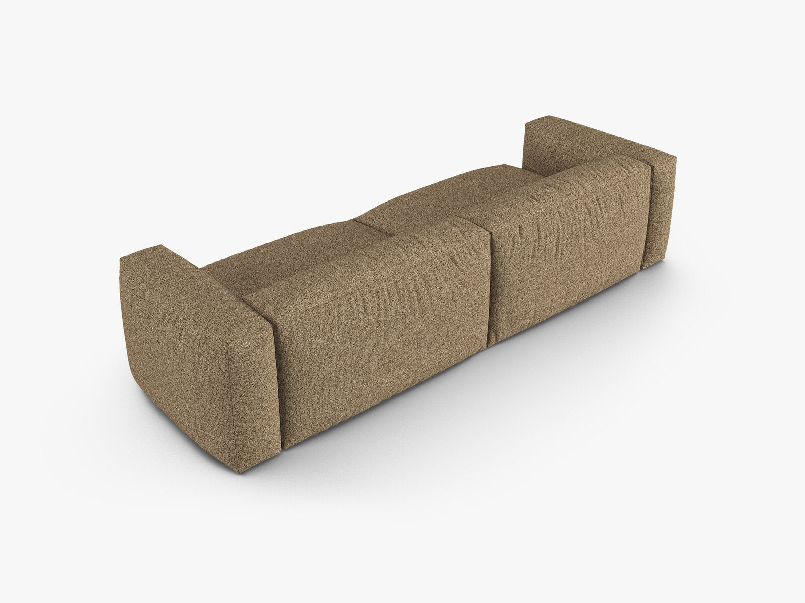 Micadoni Sofa Martina 4-Sitzer 90cm Sitztiefe Boucle Monet Cappuccino