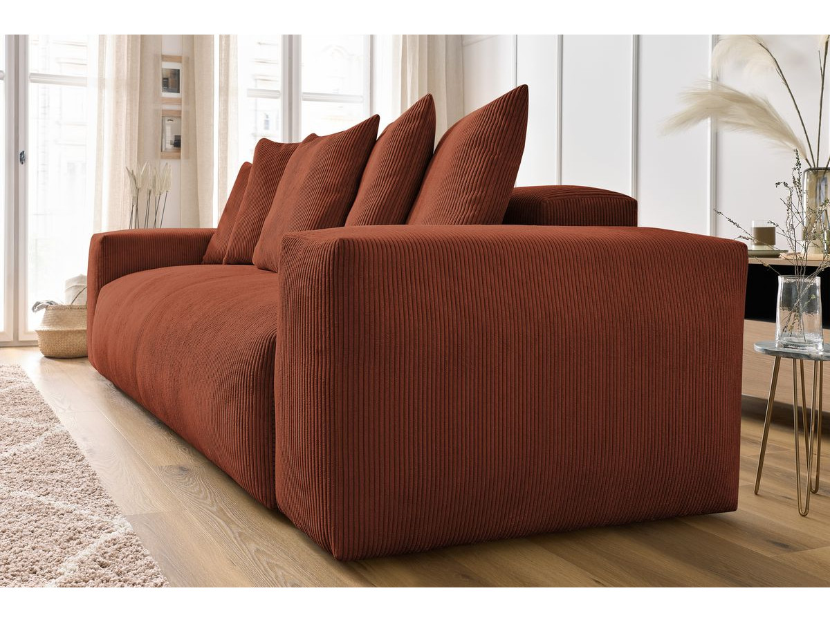 Bobochic Voltaire Sofa 3-Sitzer 280 × 124 cm Cordsamt Orange