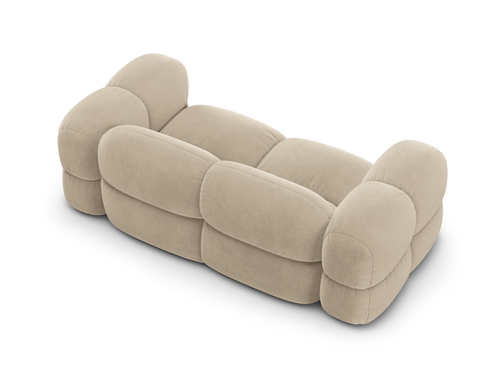 Cosmopolitan Design Sofa Loretto 3-Sitzer Samt Vogue Helles Beige