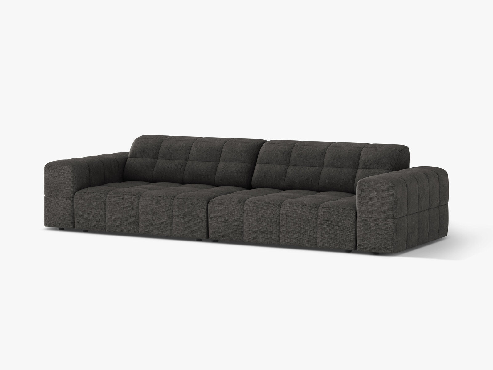 Micadoni Sofa Jennifer 4-Sitzer Chenille Eden Dunkelgrau