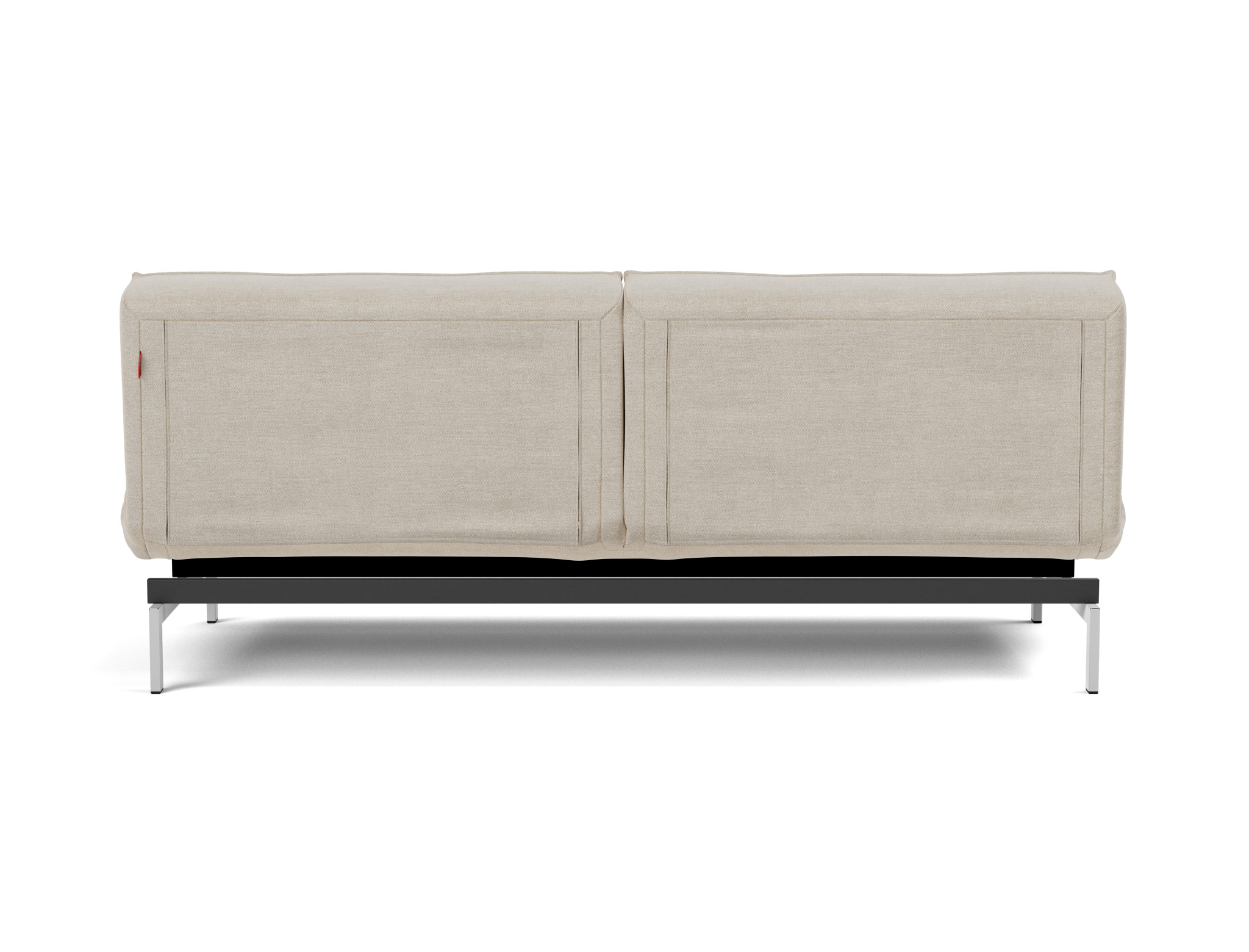 Schlafsofa Splitback Flachgewebe Phobos 586-Latte Beine Chrom