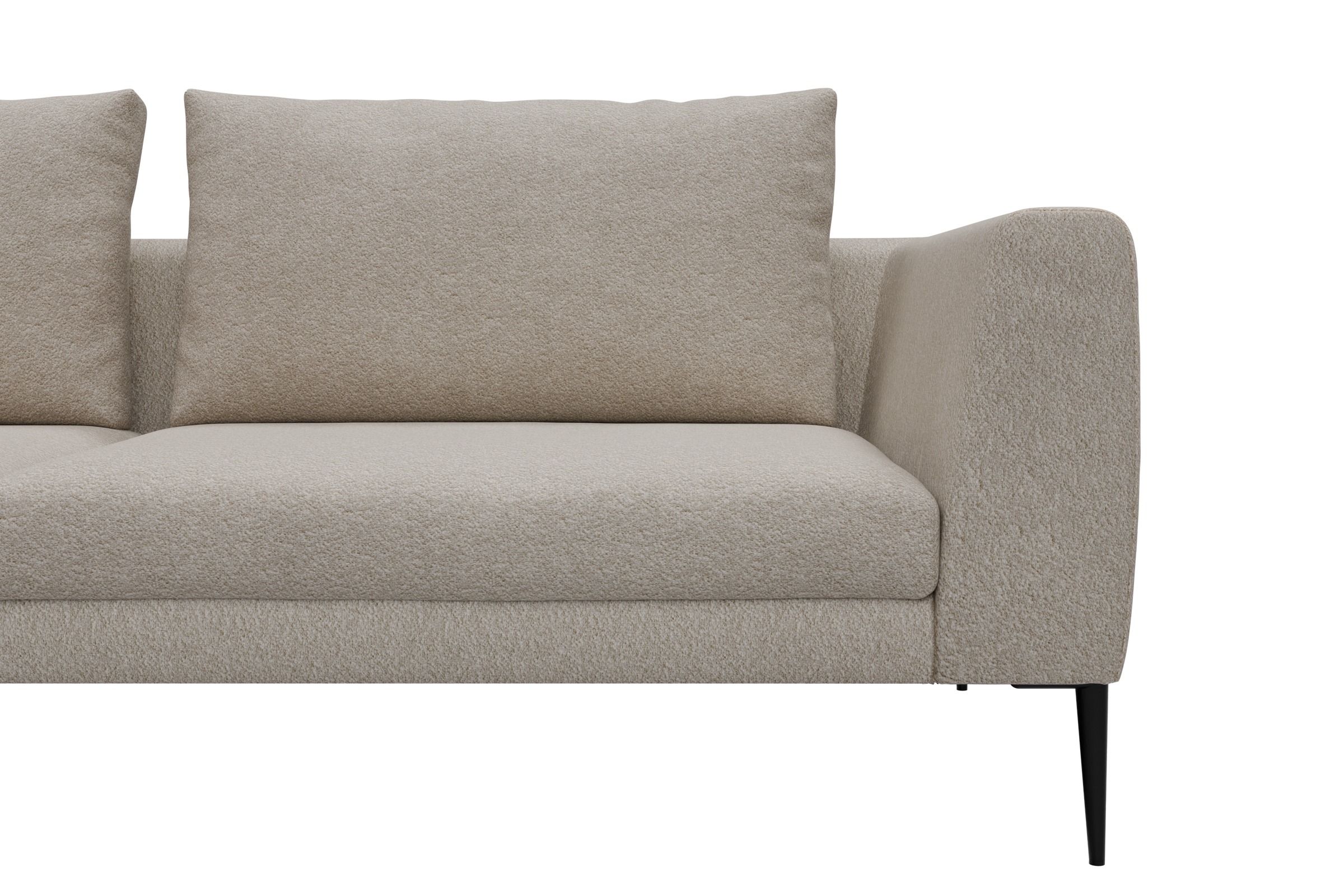 Ecksofa Paul Relax-Ecke links mit 2-Sitzer Aivi-Lace-Beige