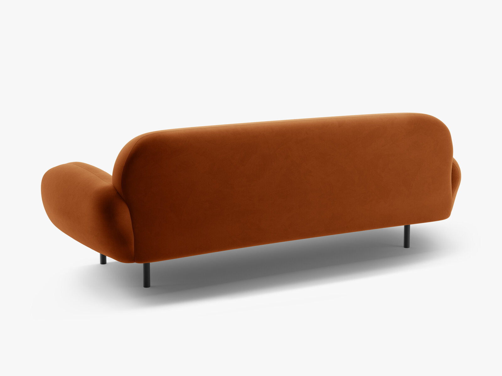Micadoni Sofa Poppy 3-Sitzer Samt Casino Terrakotta