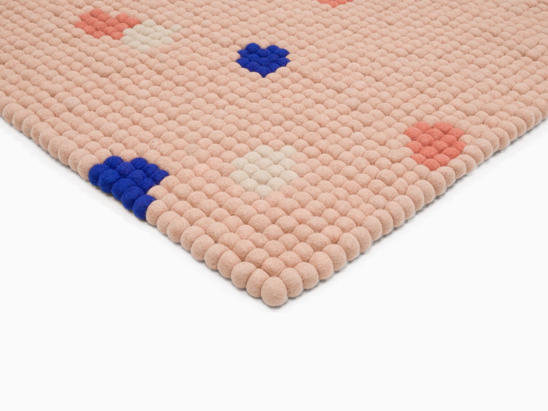 myfelt Terra Rose Filzkugelteppich - 120x170 cm