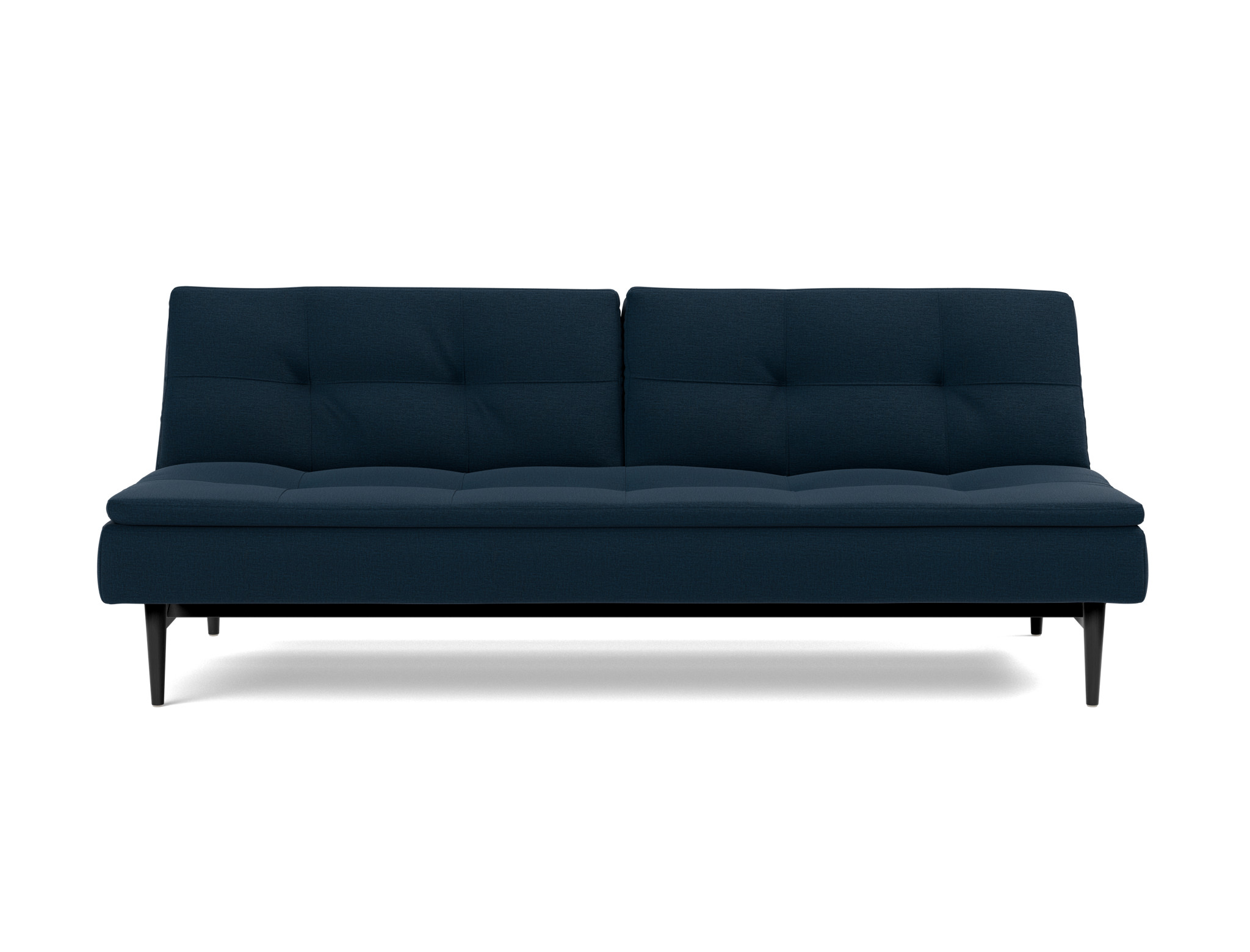 Schlafsofa Dublexo Flachgewebe Mixed Dance 528-Blue Beine Styletto Eiche schwarz