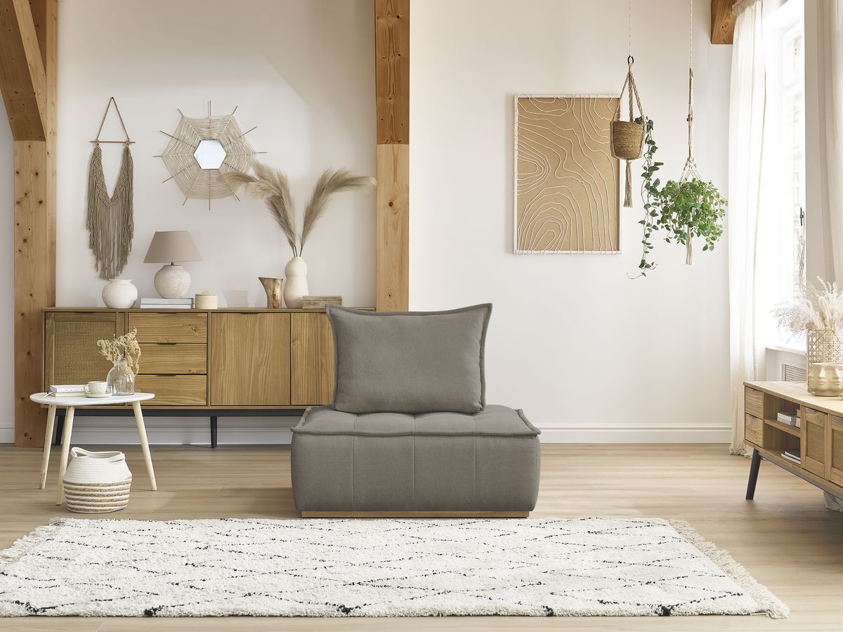Bobochic Elisa Sofamodul 1-Sitzer Strukturstoff Taupe