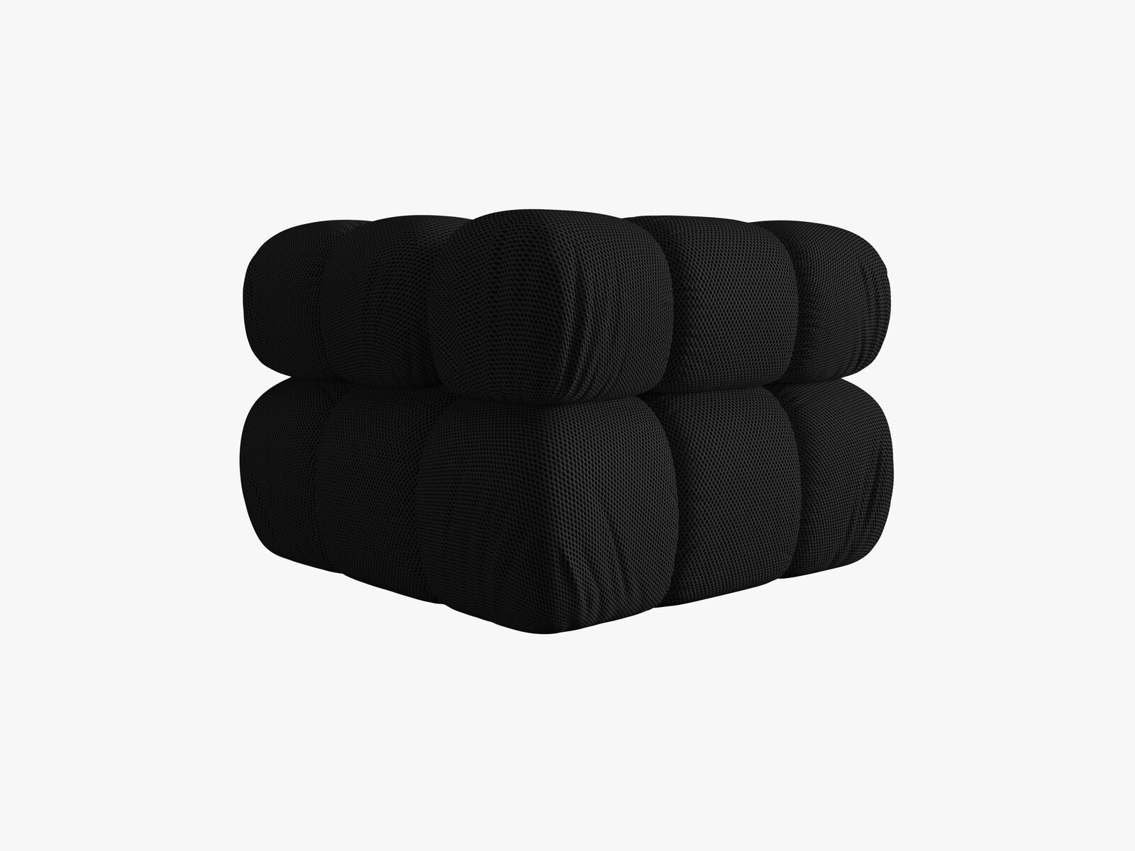 Micadoni symmetrisches Eckmodul Bellis 3D-Stoff Sonic Schwarz
