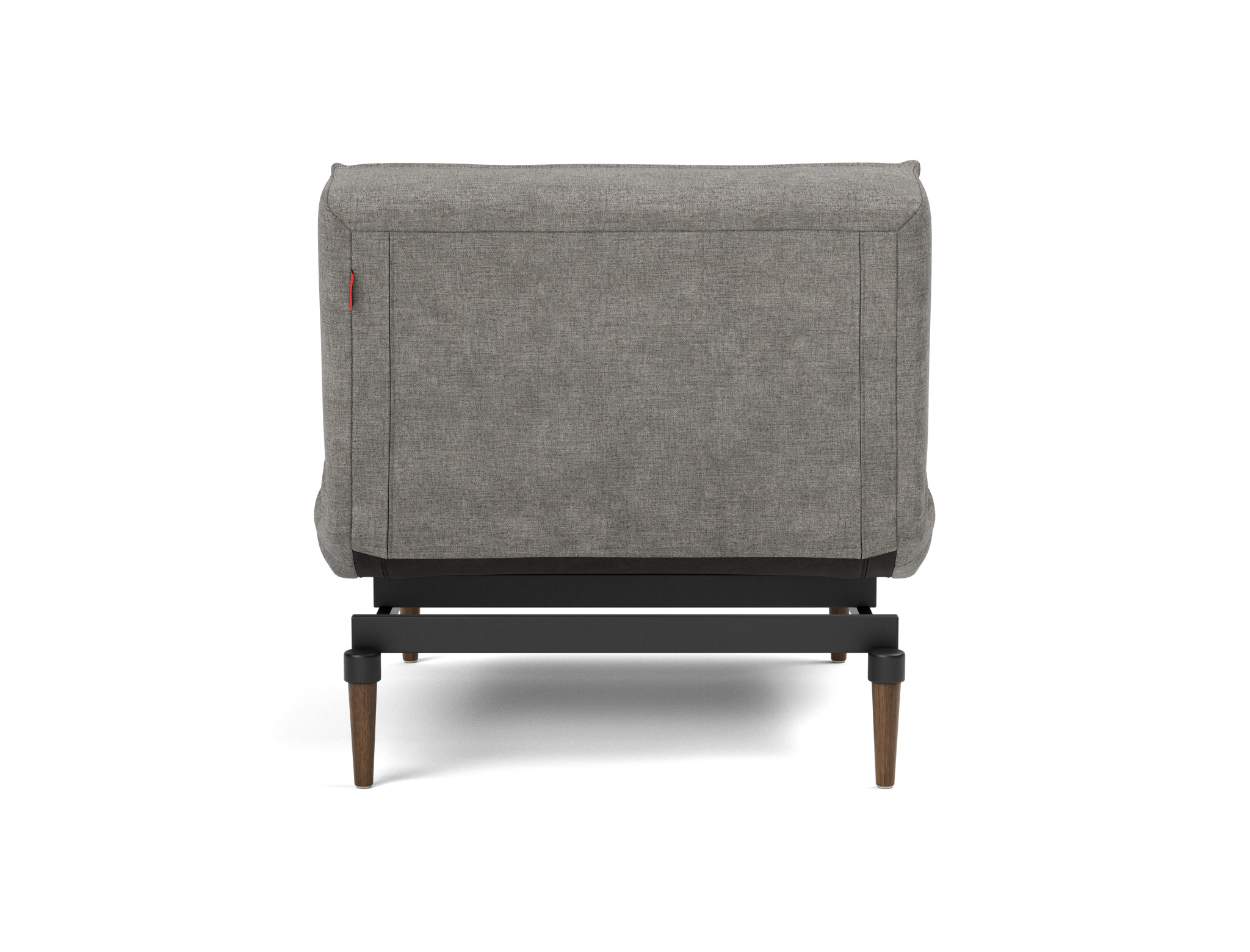 Sessel Splitback Flachgewebe Avella 282-Warm-Grey Beine Styletto Eiche dunkel