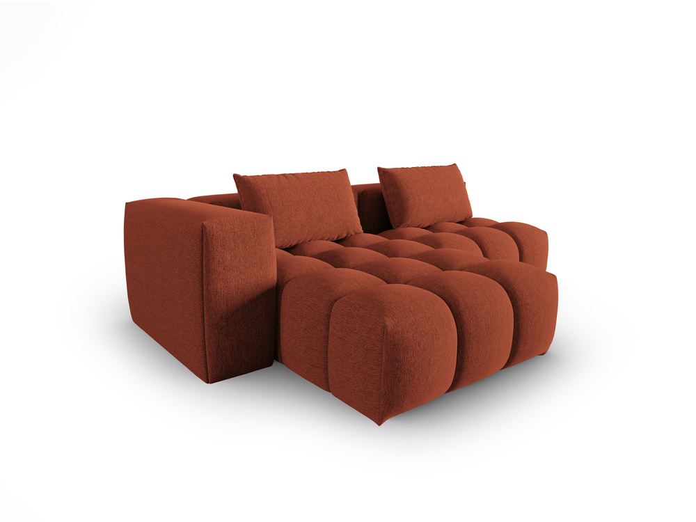 Cosmopolitan Design Ecksofa Verona 3-Sitzer offen Strukturierter Stoff Sorella Koralle Links