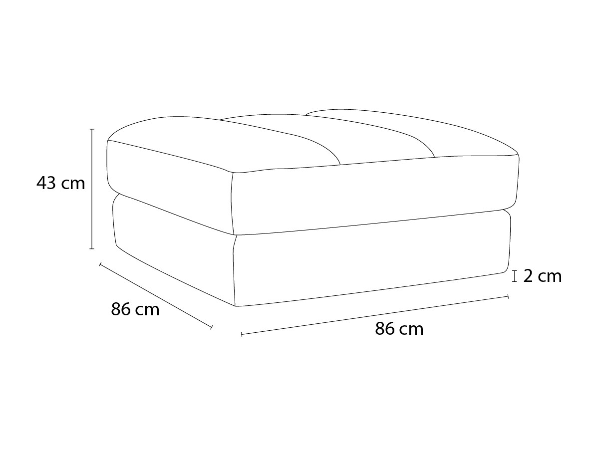 Bobochic Sierra Pouf Samt Schwarz