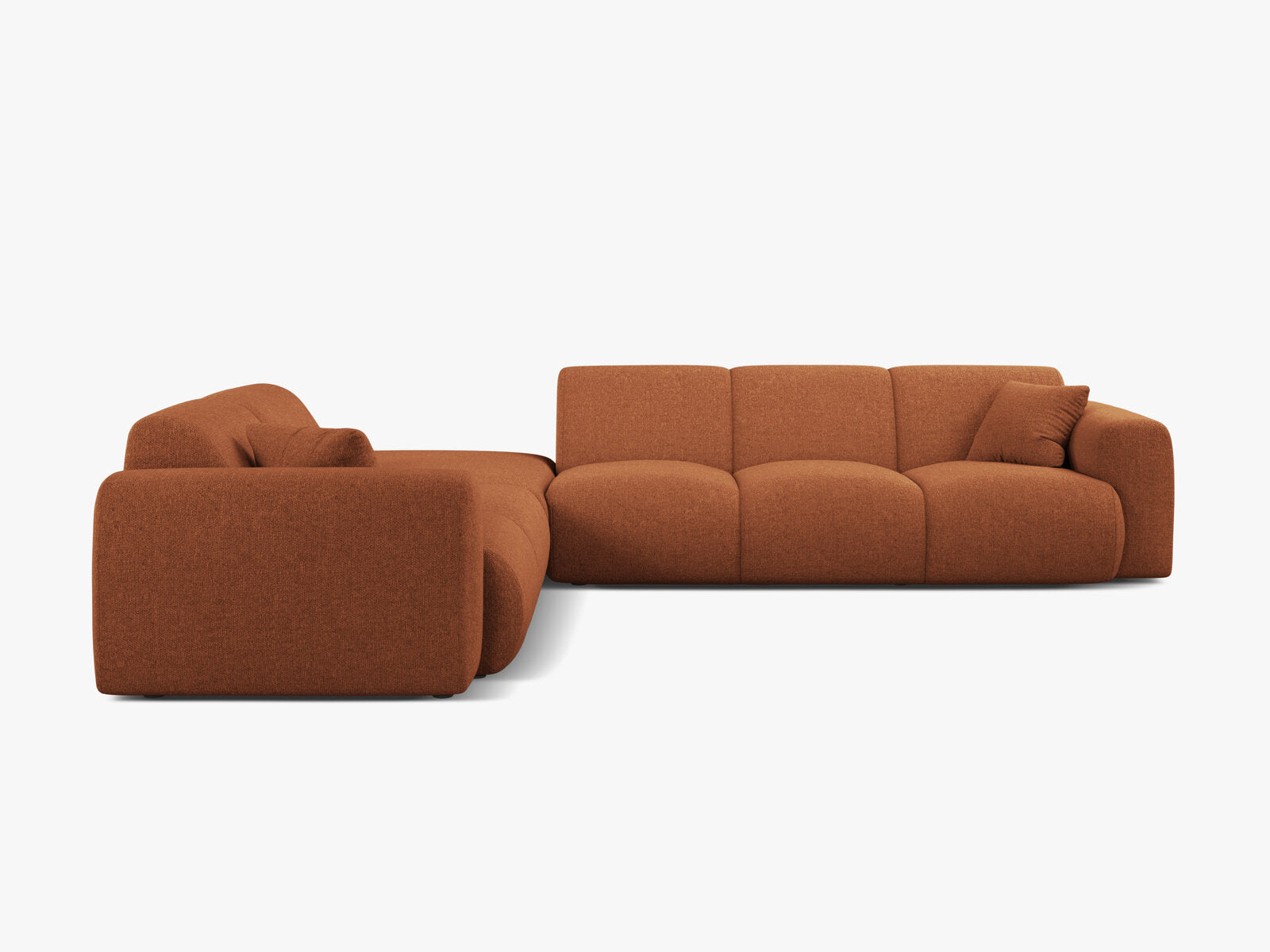 Micadoni Ecksofa Molino 6-Sitzer Links Chenille Eden Ziegel