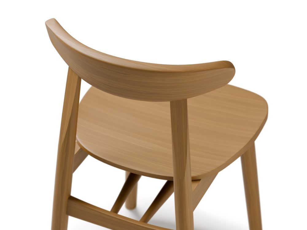 Cosmopolitan Design Stuhl Elie 2er-Set Amerikanischer Nussbaum