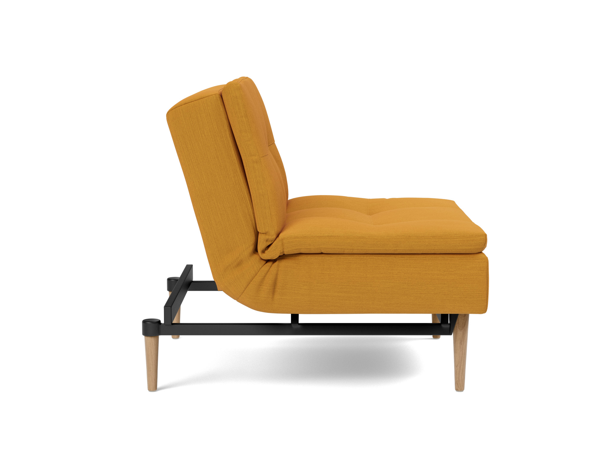 Sessel Dublexo Flachgewebe Elegance 507-Burned-Curry Beine Styletto Eiche hell