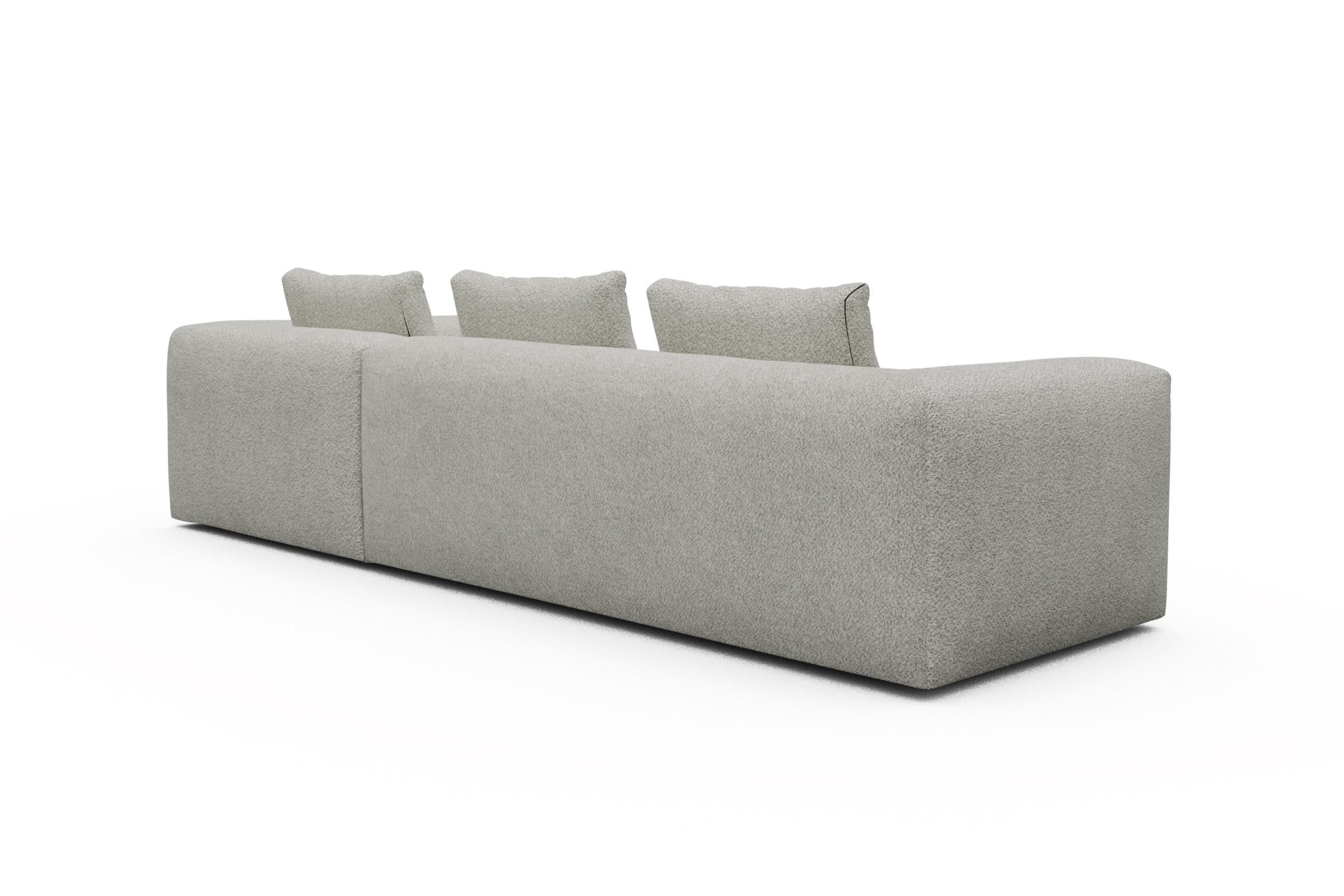 Ecksofa Fred Relax-Ecke rechts mit 2,5-Sitzer Vanora-Warm-Sand