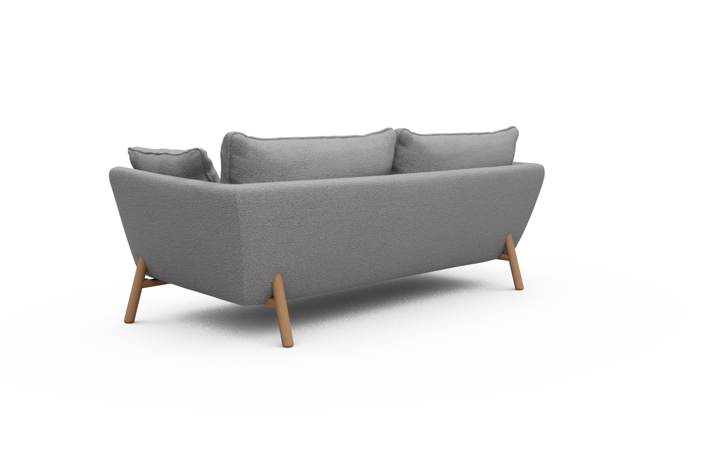 Sofa Emil PREMIUM 3-Sitzer Beinfarbe Eiche Natur Sama-Grey