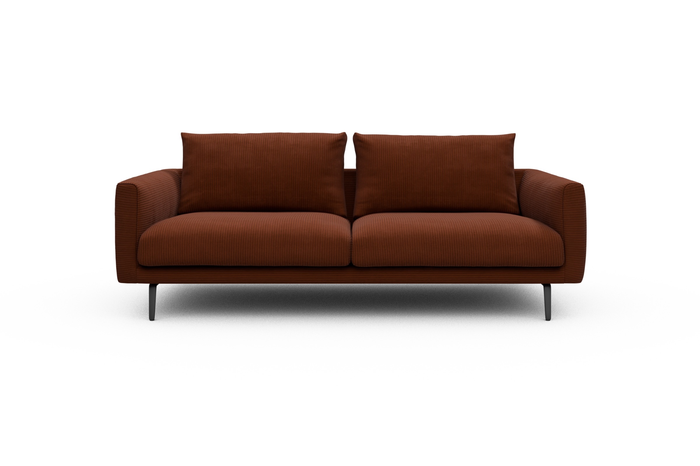 Skandi Home Sofa Karl 3-Sitzer Corduroy-Burnt-Orange moebelfaktor