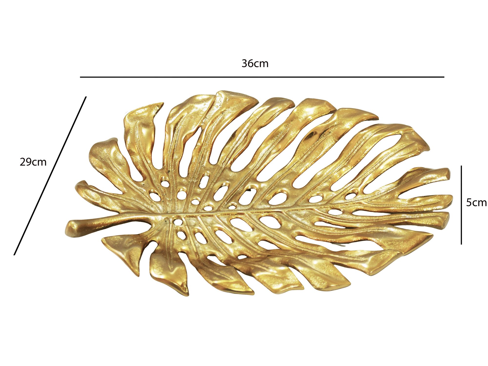 Dekoschale Skarsvag Aluminium Gold 36 × 29 × 4 cm