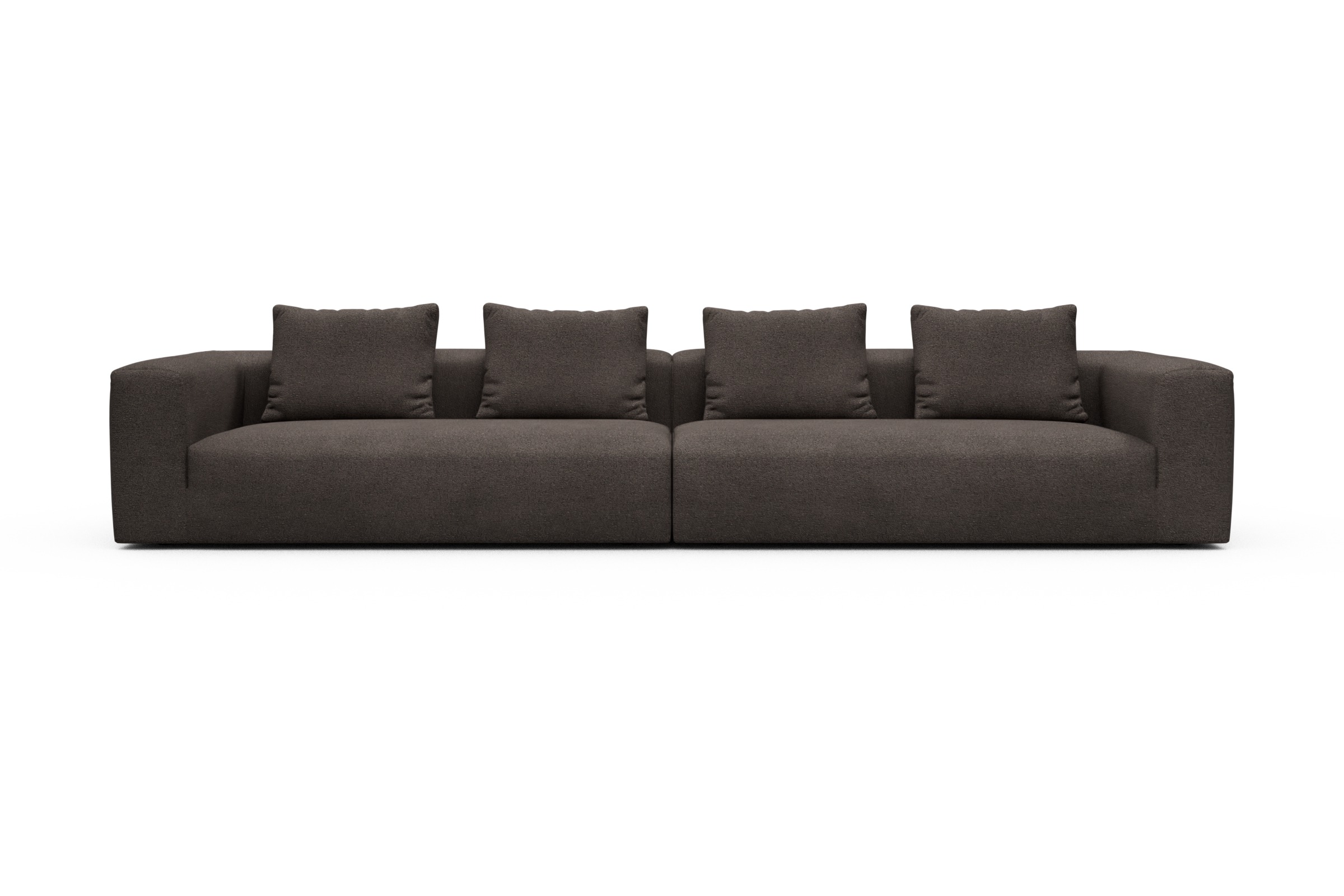 Skandi Home Modulares XXL Sofa Fred 5-Sitzer Boucle-Taupe moebelfaktor