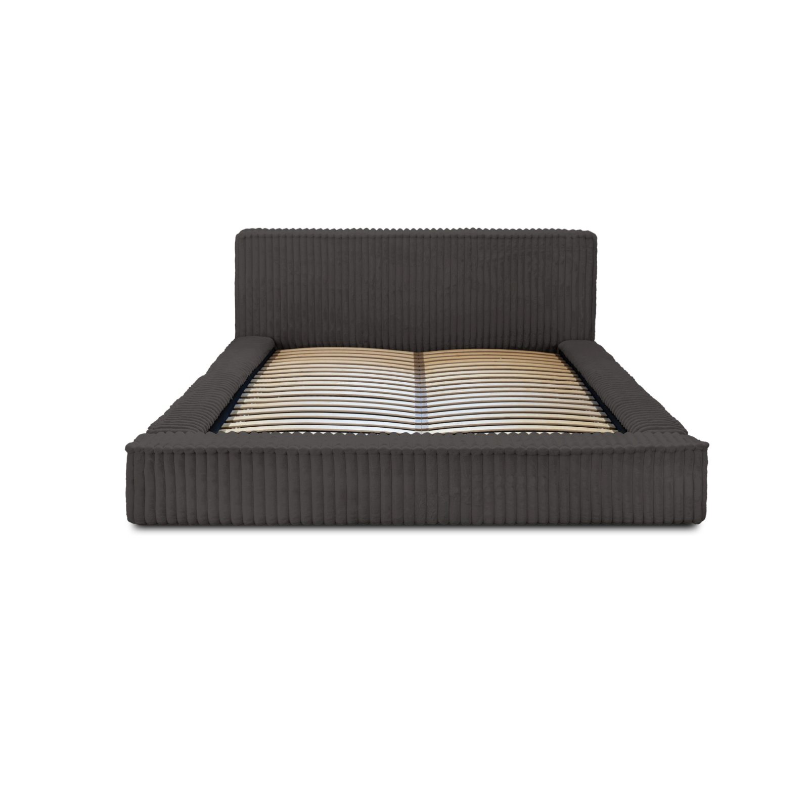 Polsterbett Lento Softcord mit Fellstruktur 180x200 mit Metallrahmen Vito 18