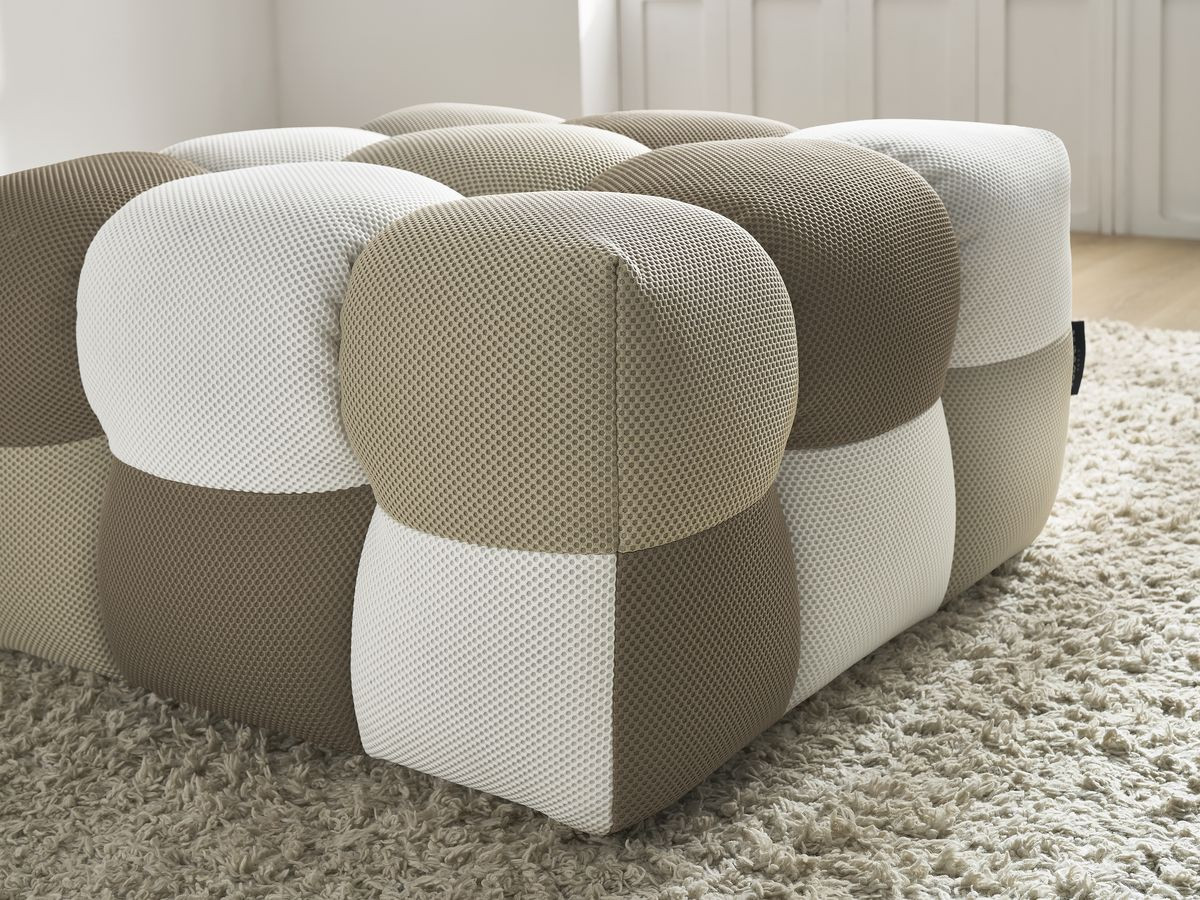 Bobochic Cloud Pouf Mesh-Stoff Mehrfarbig