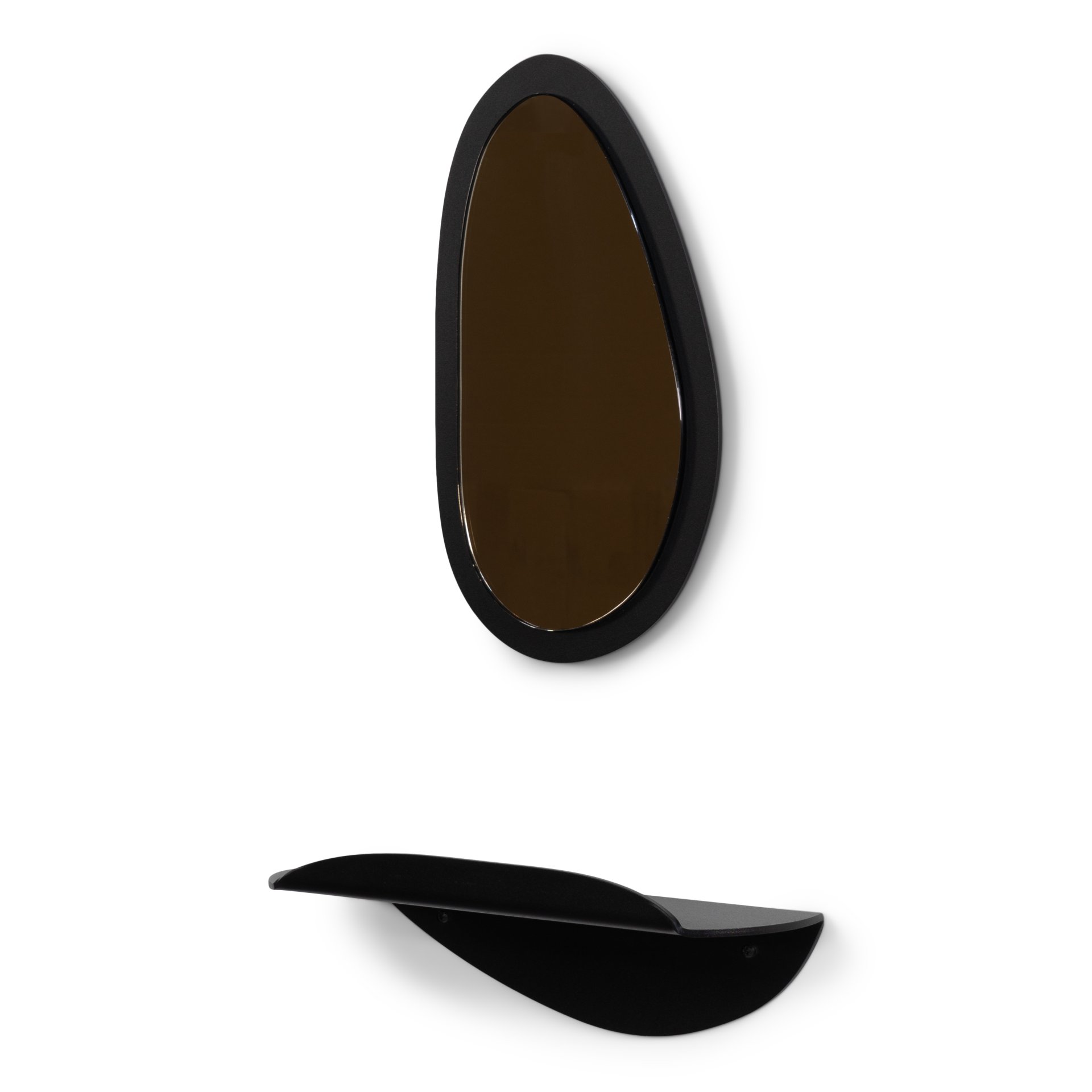 Spinder Design Wandregal Pipa Bottom Schwarz