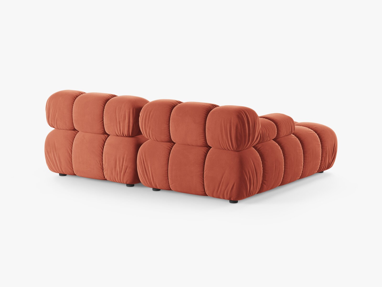 Micadoni Modulares Ecksofa Bellis 3-Sitzer Links Samt Venus Koralle