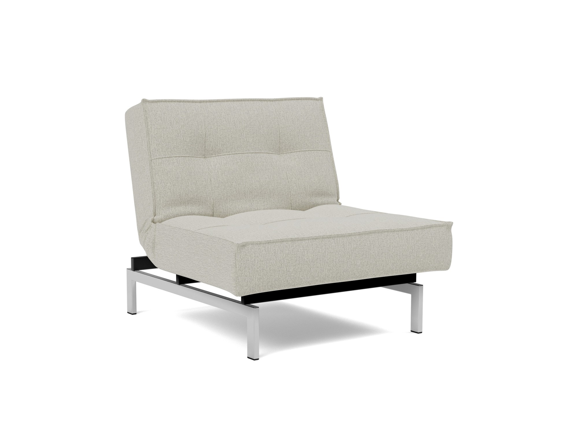 Sessel Splitback Flachgewebe Mixed Dance 527-Natural Beine Chrom