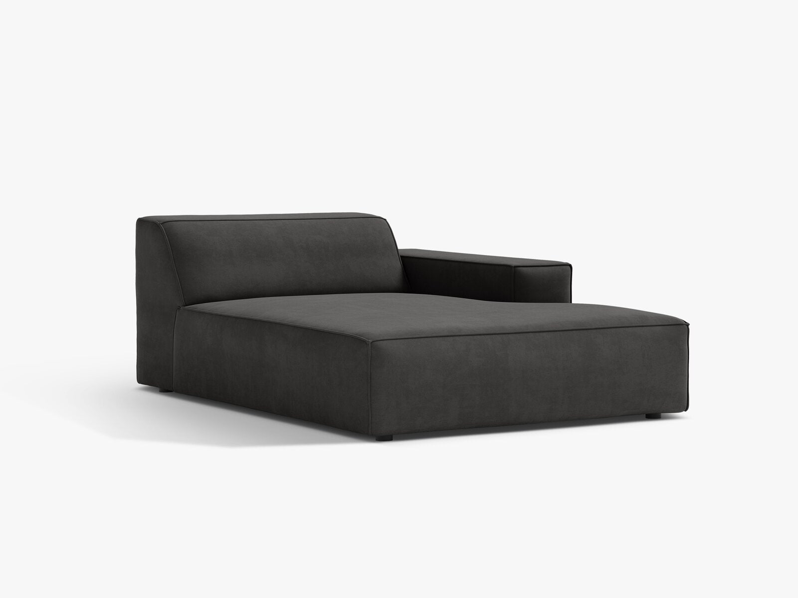 Micadoni Jodie Chaiselongue Rechts Samt Bluvel Grau