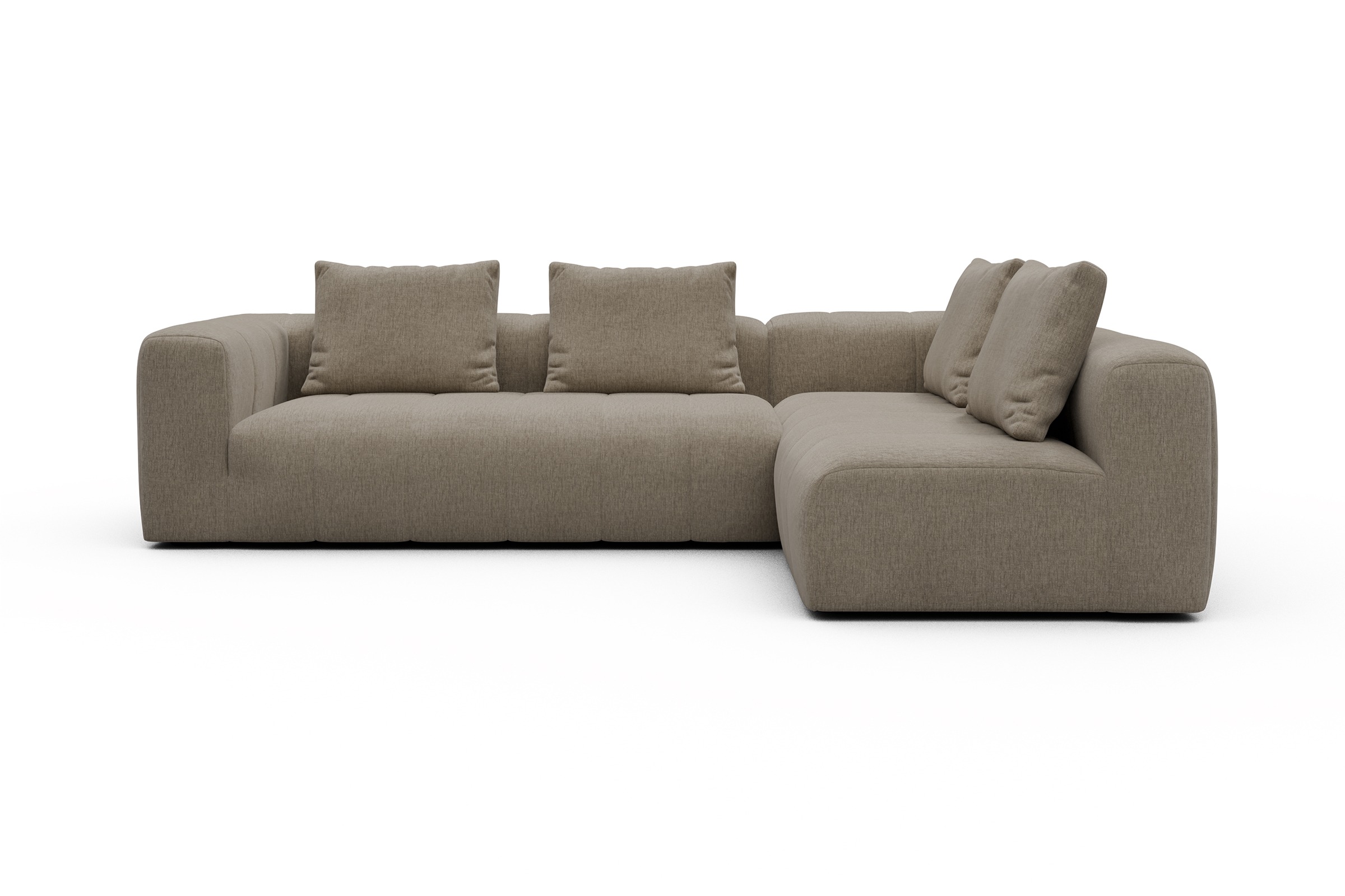 Ecksofa Hugo 2x 2,5-Sitzer Armlehne links Smooth-Belge