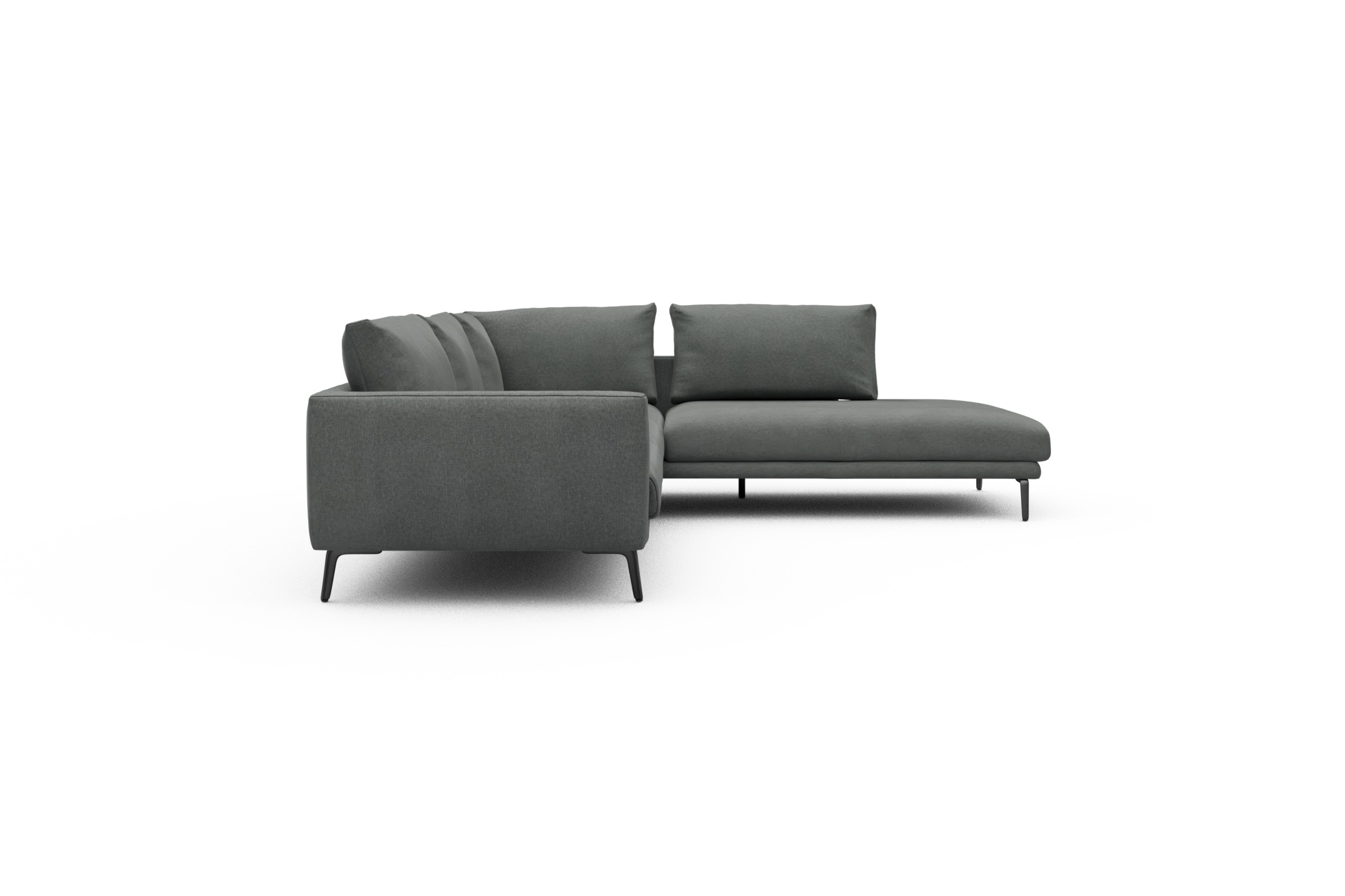 Ecksofa Karl Relax-Ecke rechts mit 2,5-Sitzer Satya-Steel