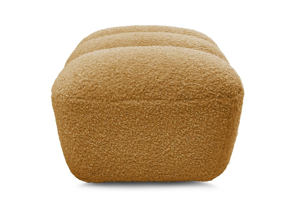Bobochic Hippolyte Pouf Bouclé-Stoff Gelb