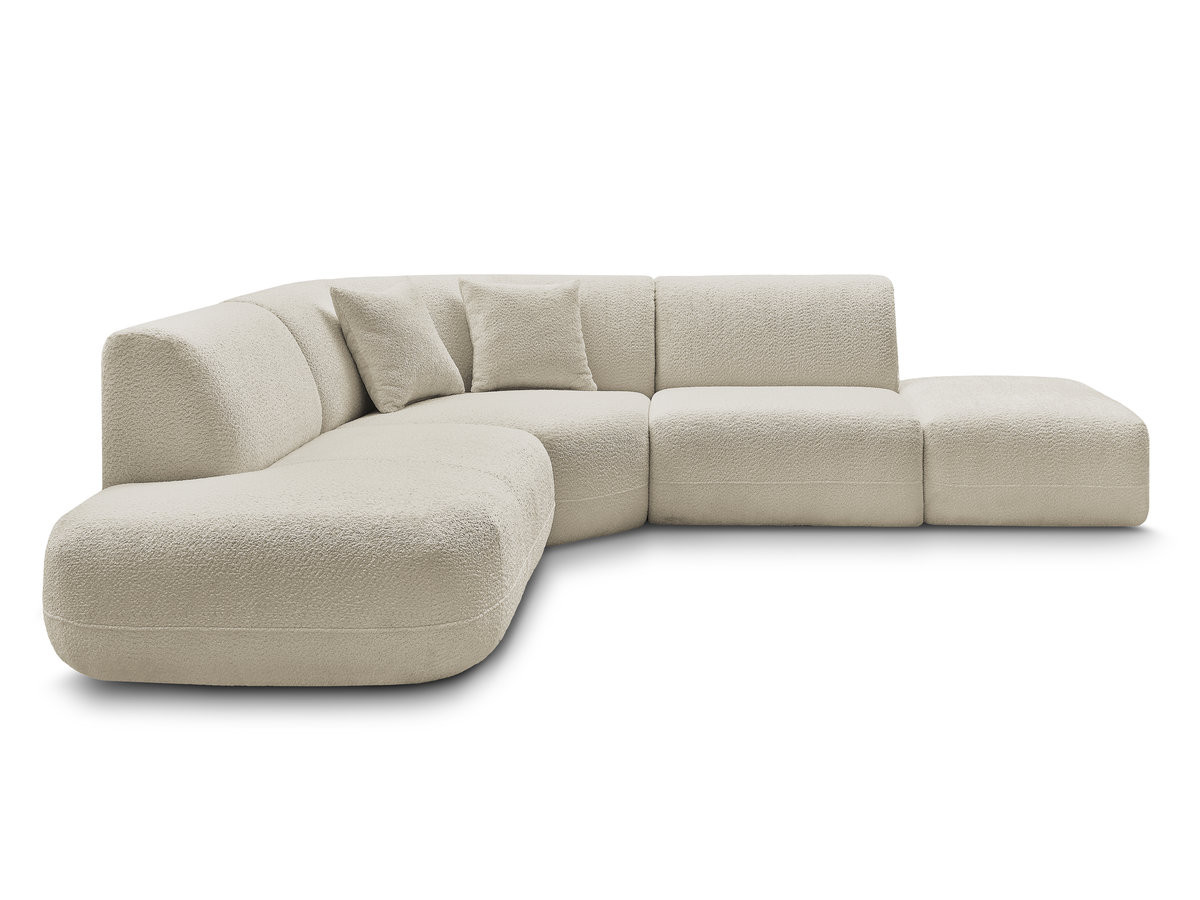 Bobochic Anda Ecksofa 279 × 264 cm Chenille Beige Ecke links