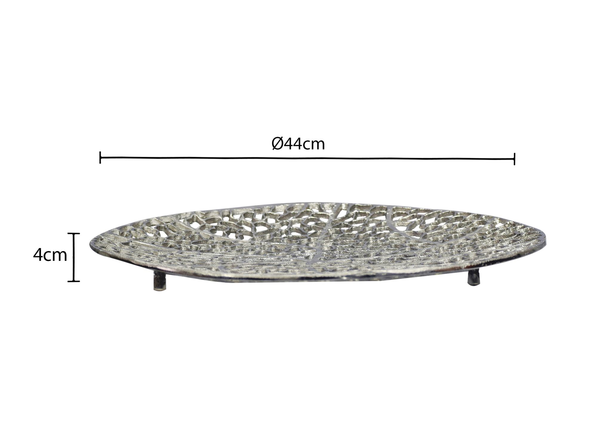 Dekoschale Lonevag Aluminium Silber Ø 44 cm