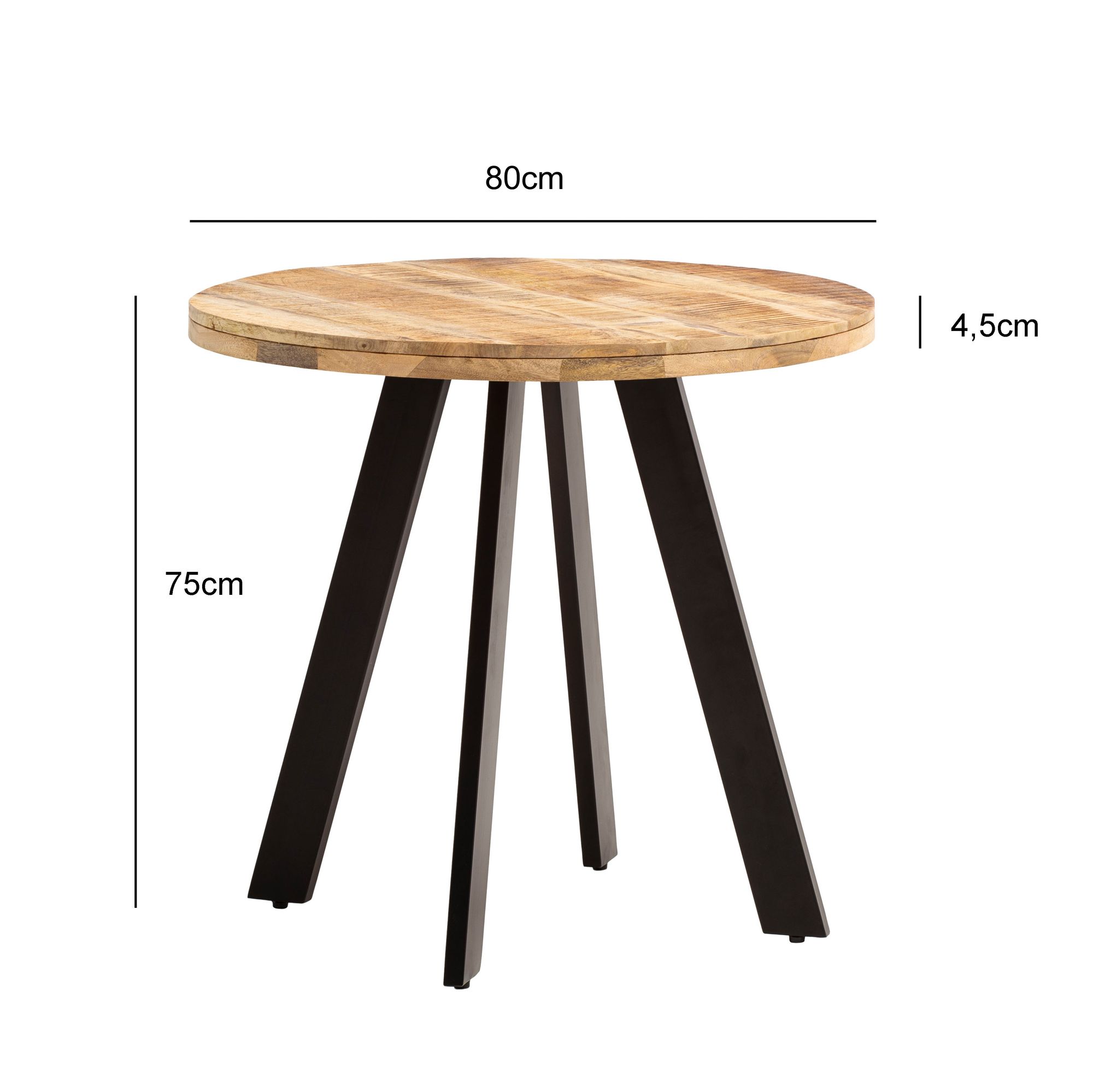 Esstisch Harkmark Mango Massivholz Ø 80 cm