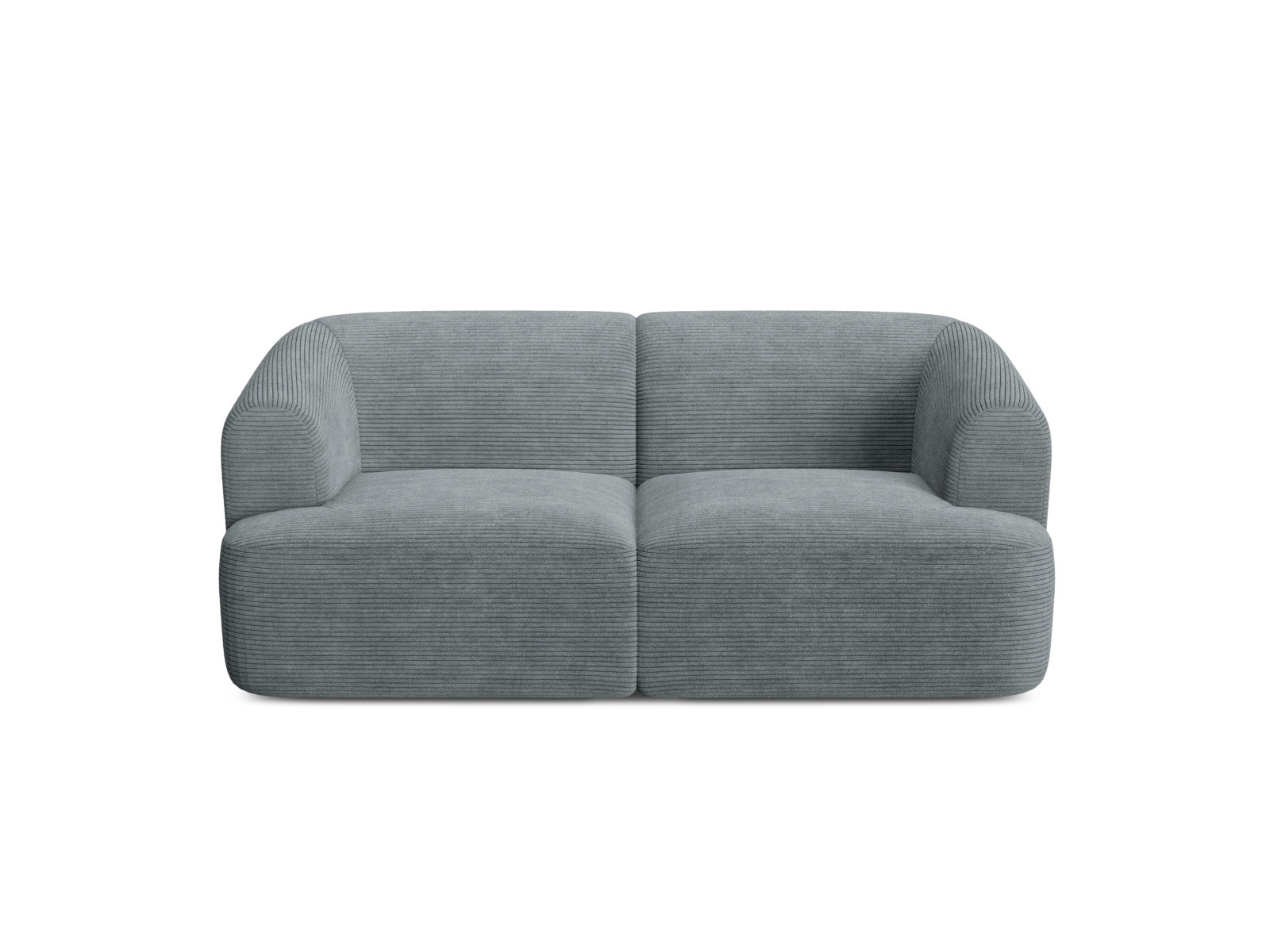 Cosmopolitan Design Sofa Campi 2-Sitzer Kord Lincoln D Dunkelgrau Melange