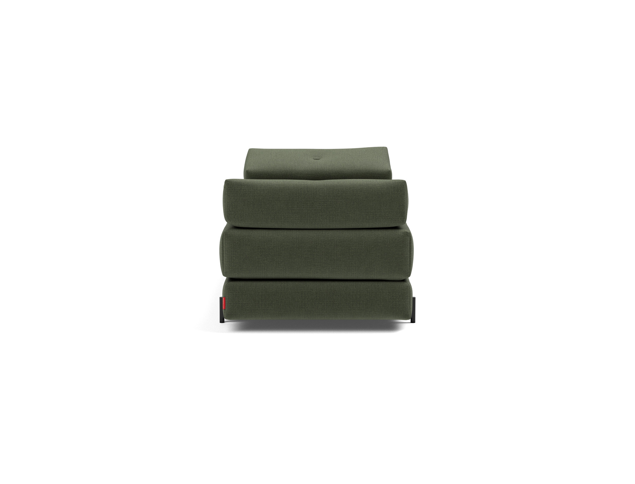 Tagesbett Sigmund Chenille Esina 413-Olive-Green Beine Indu schwarz