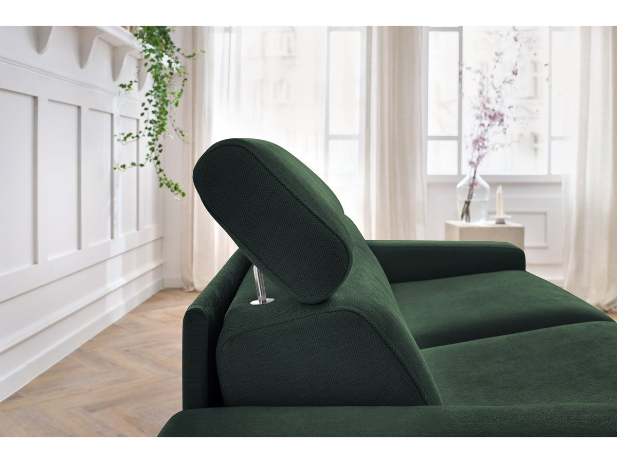 Bobochic Monaco Schlafsofa 3-Sitzer Stoff Grün, Liegefläche 160 × 190 cm