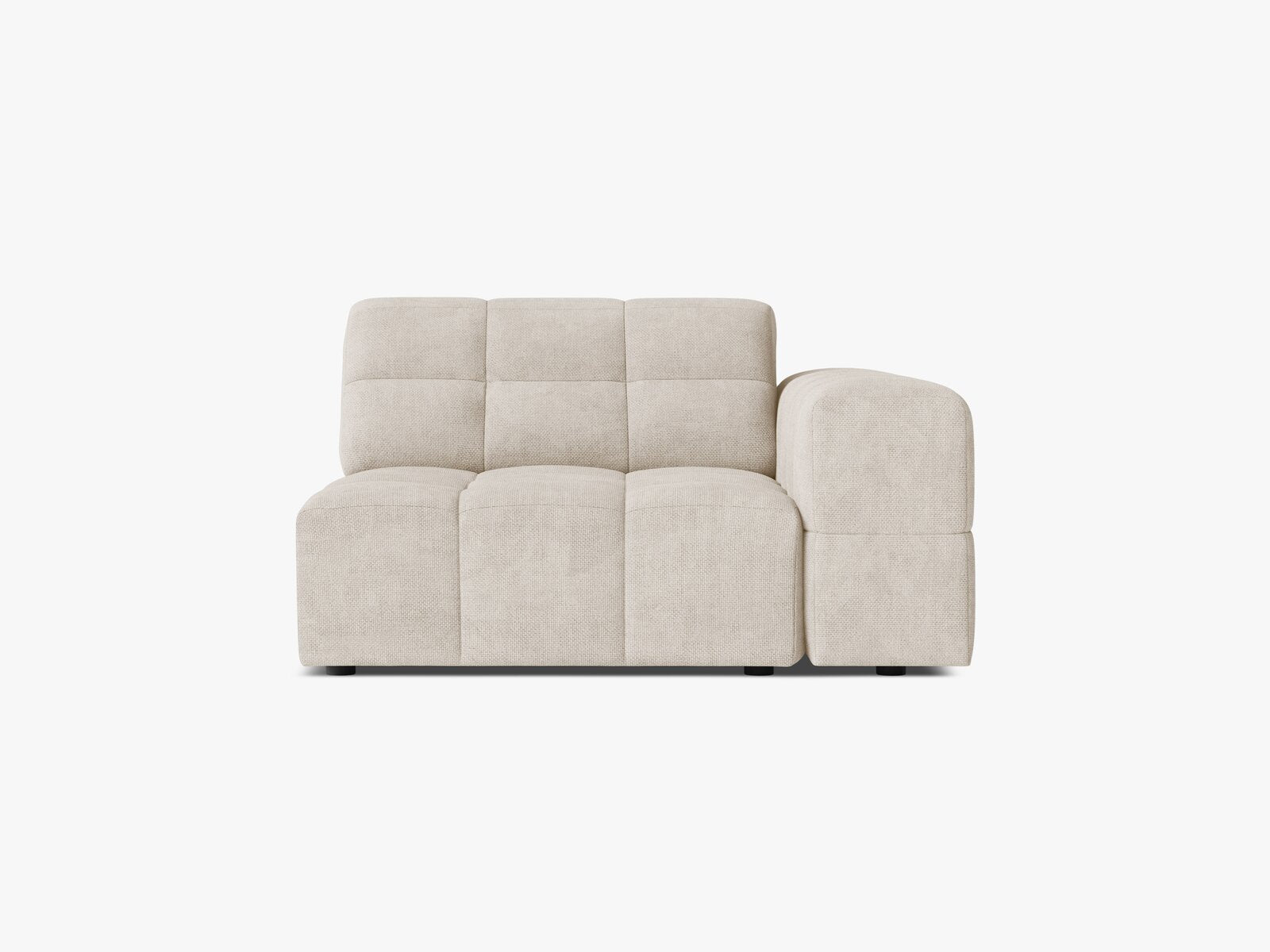 Micadoni Jennifer Sofamodul Rechts Chenille Eden Helles Beige