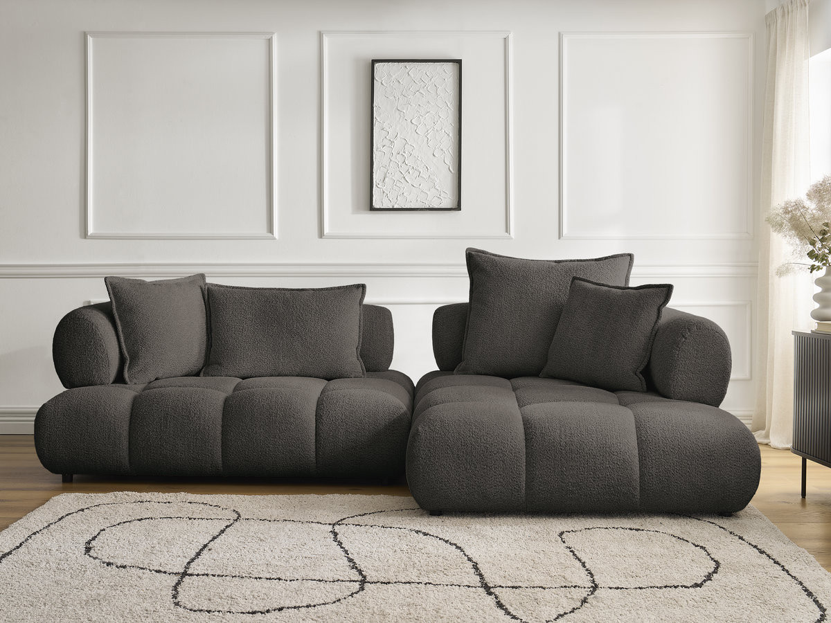 Bobochic Alya Ecksofa Bouclé-Stoff Braun Ecke rechts