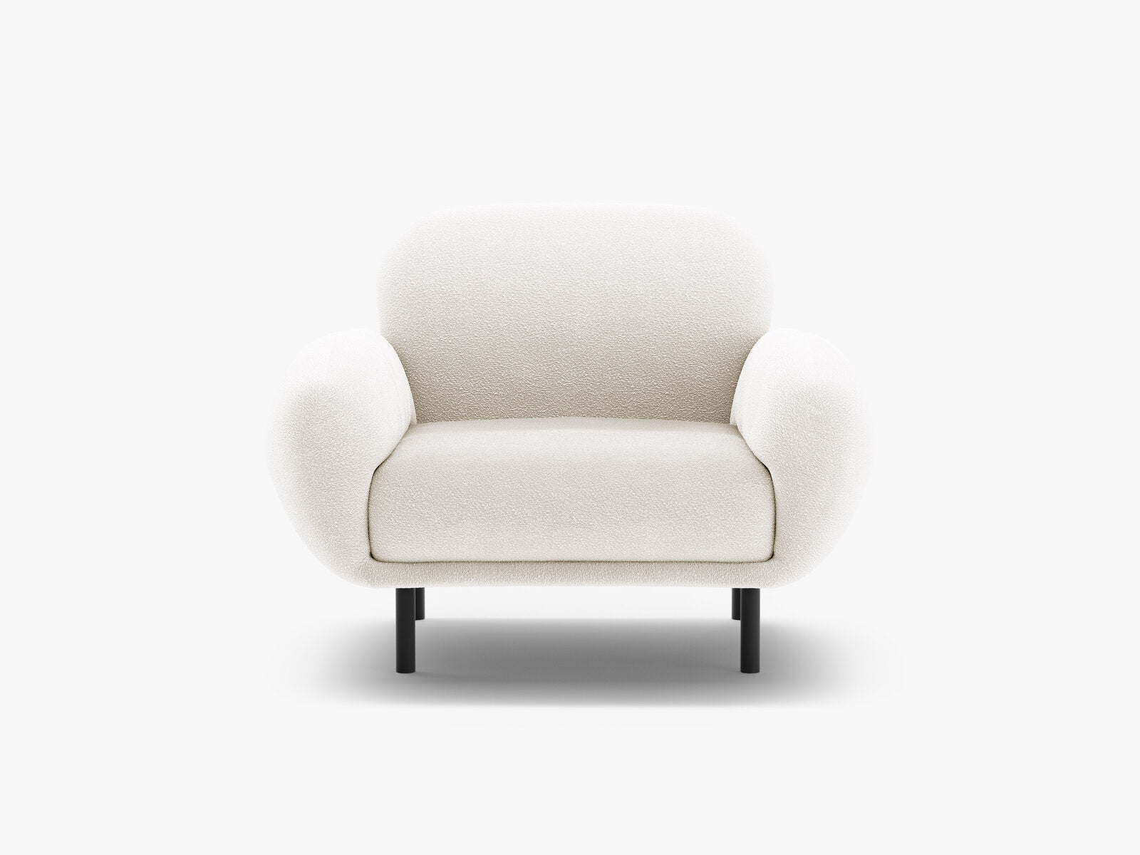 Micadoni Sessel Poppy Boucle Baloo Weiß