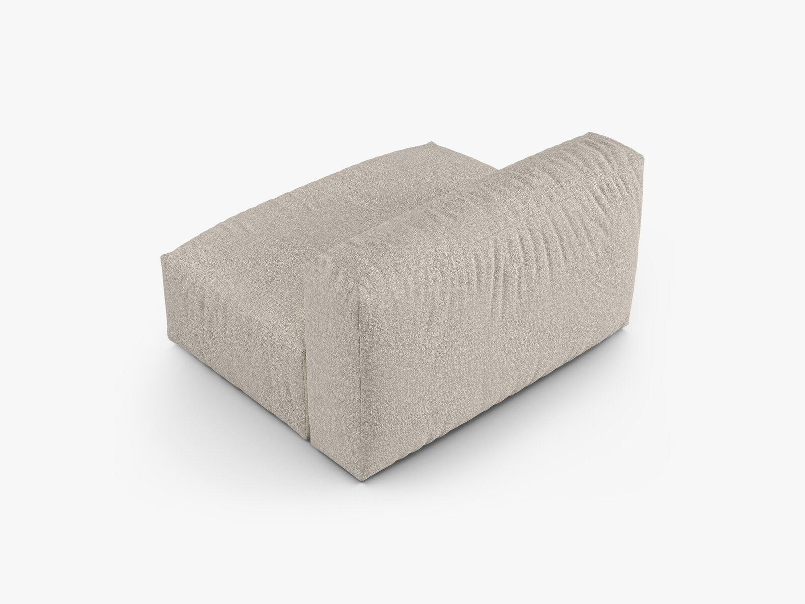 Micadoni Mittelmodul Martina 1-Sitzer Groß 90cm Sitztiefe Boucle Monet Beige